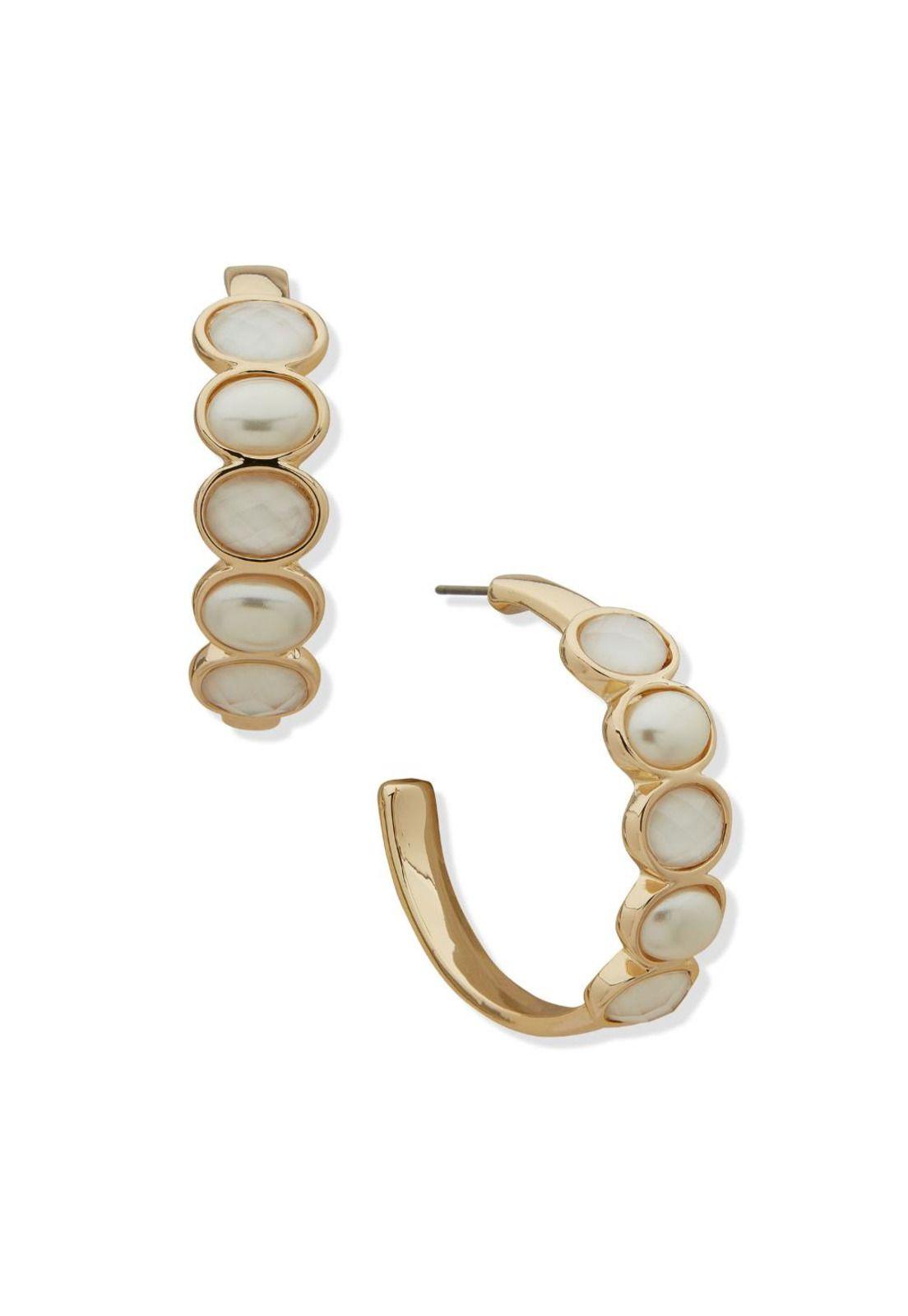 Aros tipo Argollas Anne Klein Dorado Mujer-1