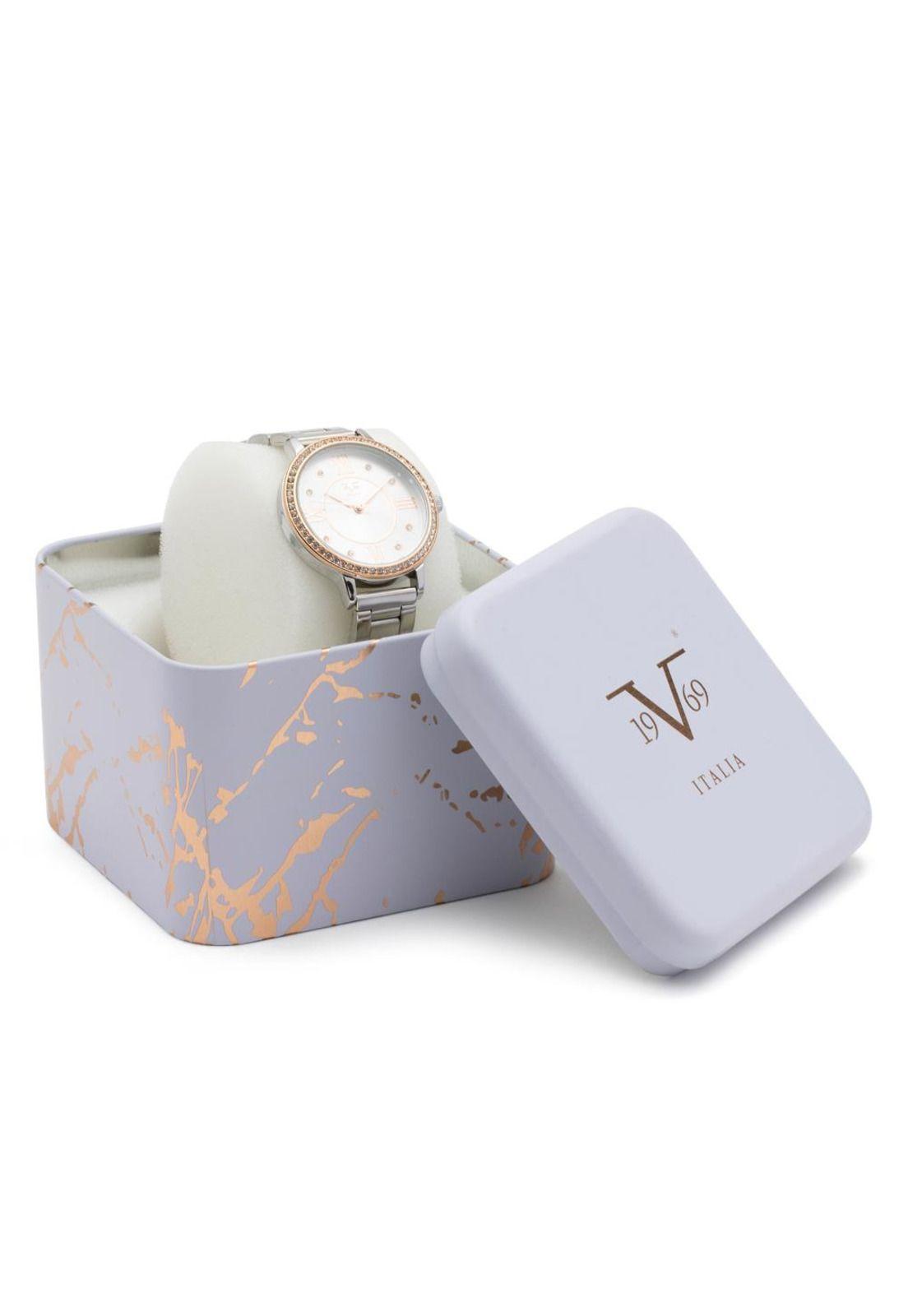 Reloj 19v69 Italia V1969-264-4 Plateado Mujer-3