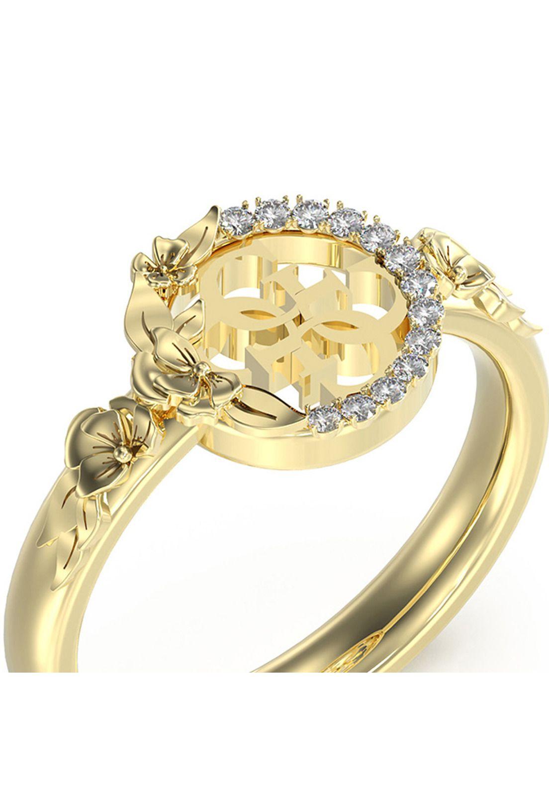 Anillo Guess JUBR05042JWYG54 Dorado-1