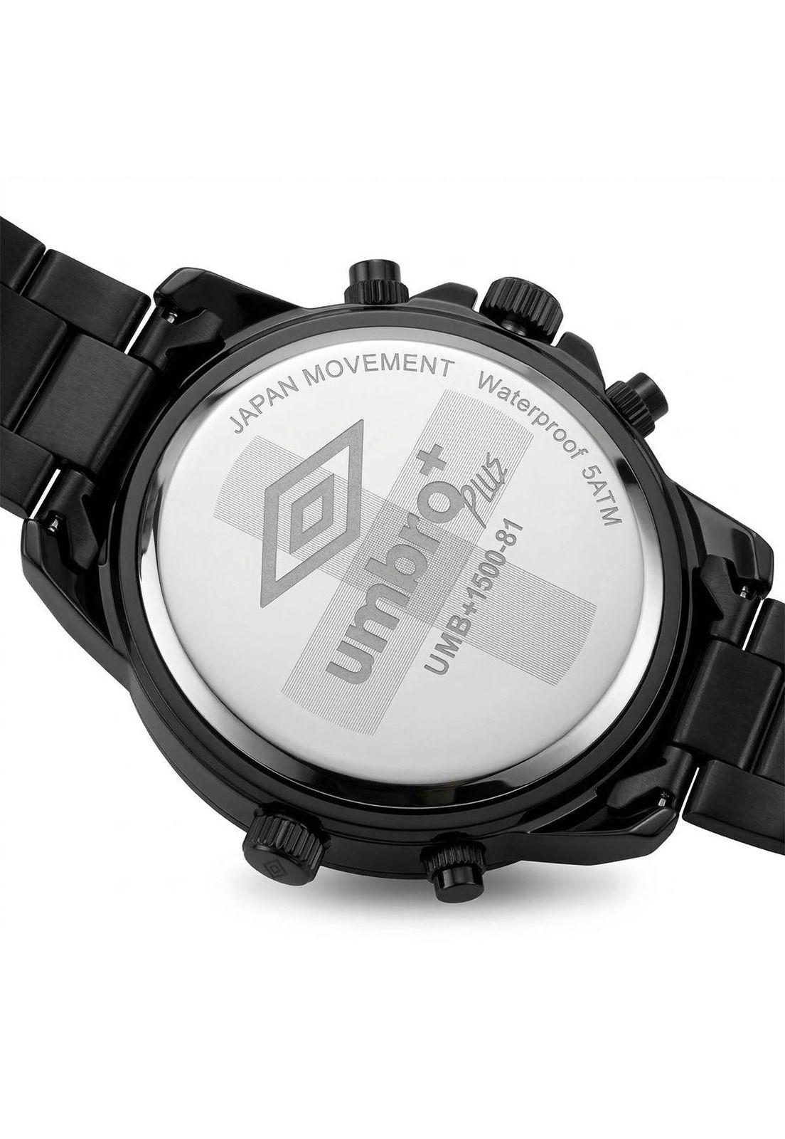 Reloj Análogo Hombre Umbro Plus Negro UMBP-1500-81-2