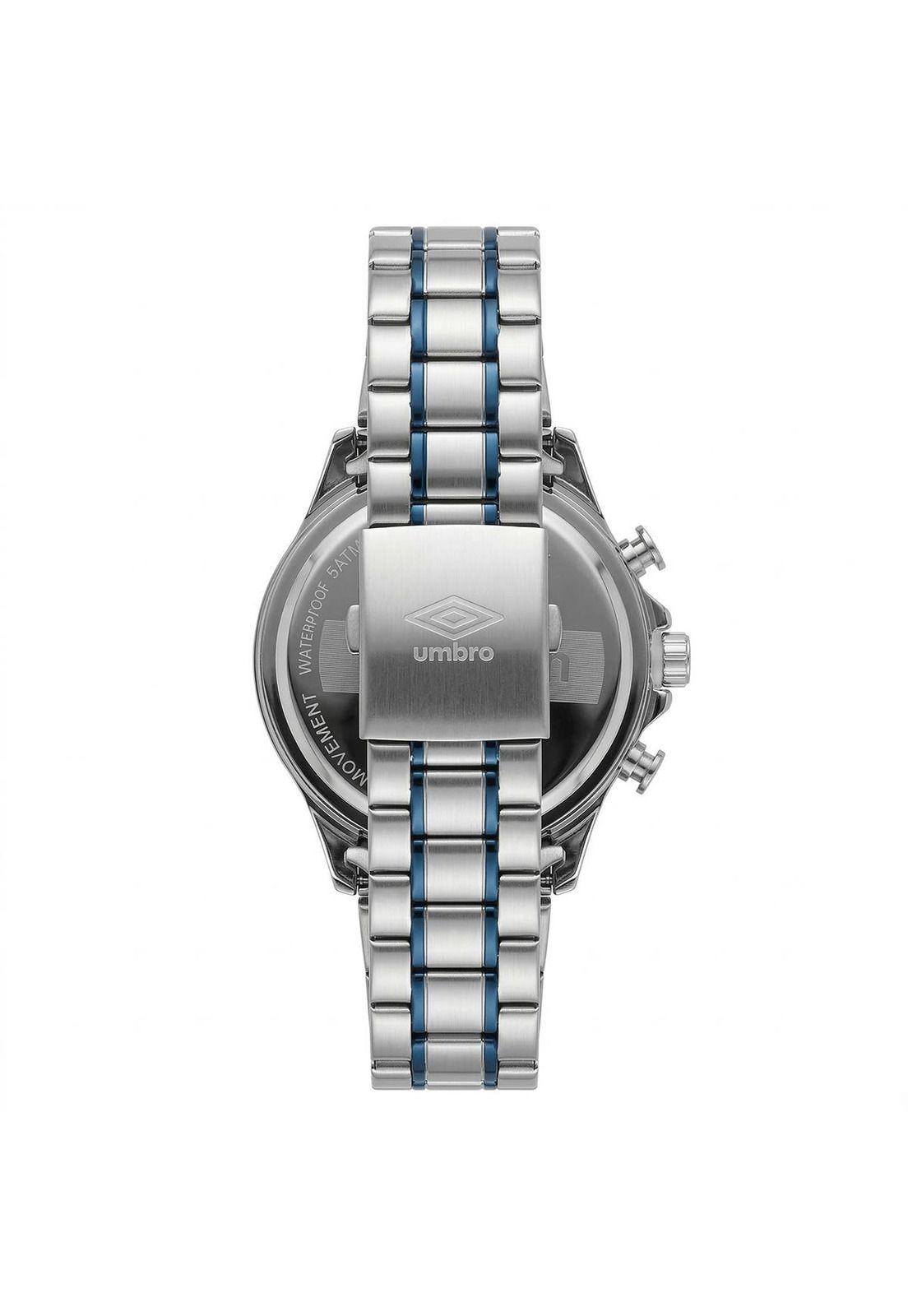 Reloj Análogo Hombre Umbro Plus Plateado/Azul UMBP-1500-127-3