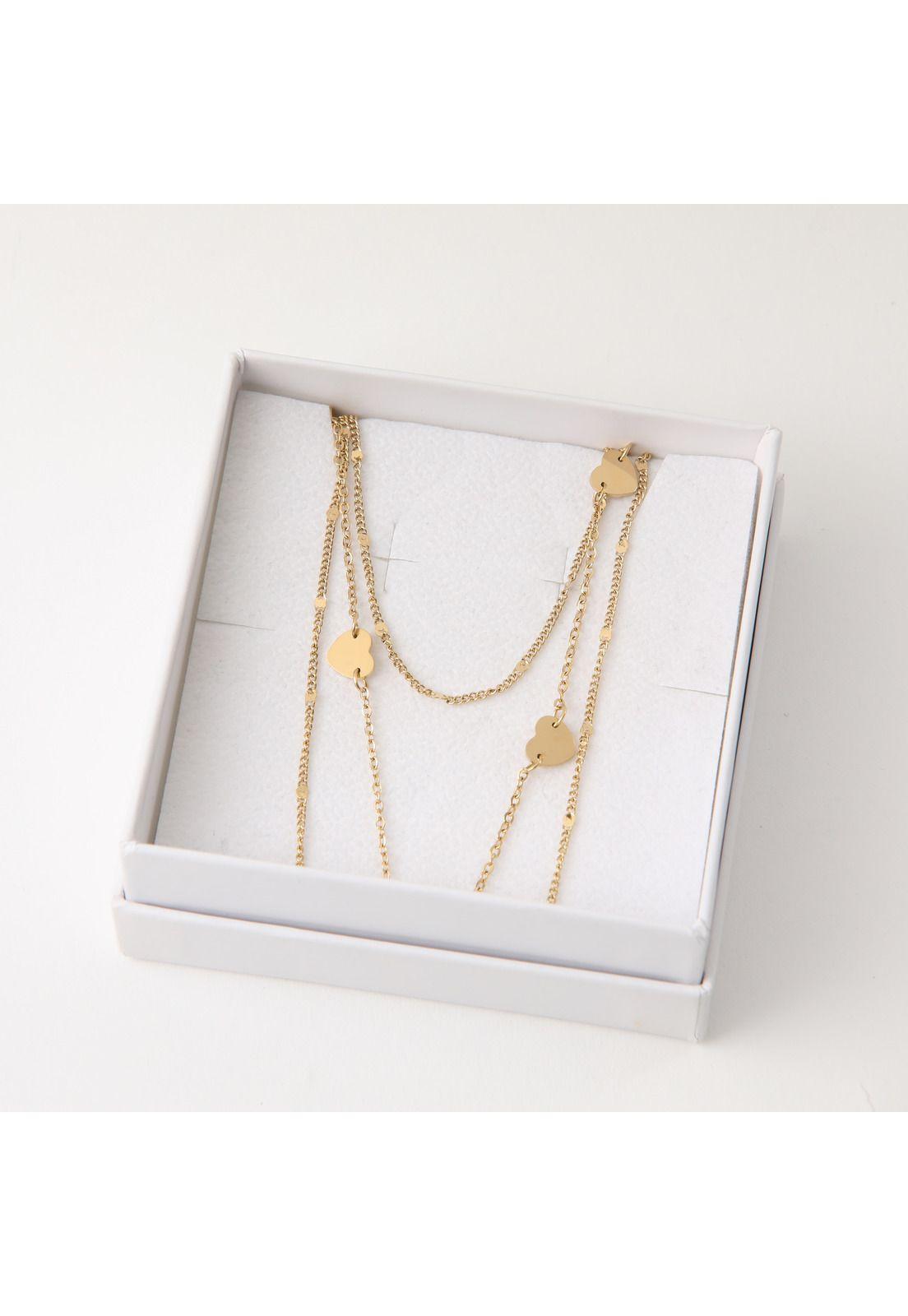 Collar Doble 19V69 Italia Dorado Mujer STNE112-2