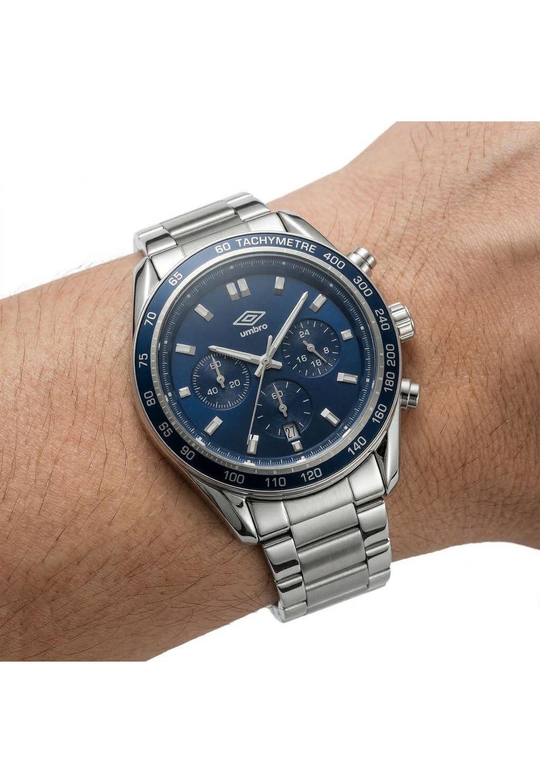 Reloj Análogo Hombre Umbro Plus Plateado UMBP-1500-118-3