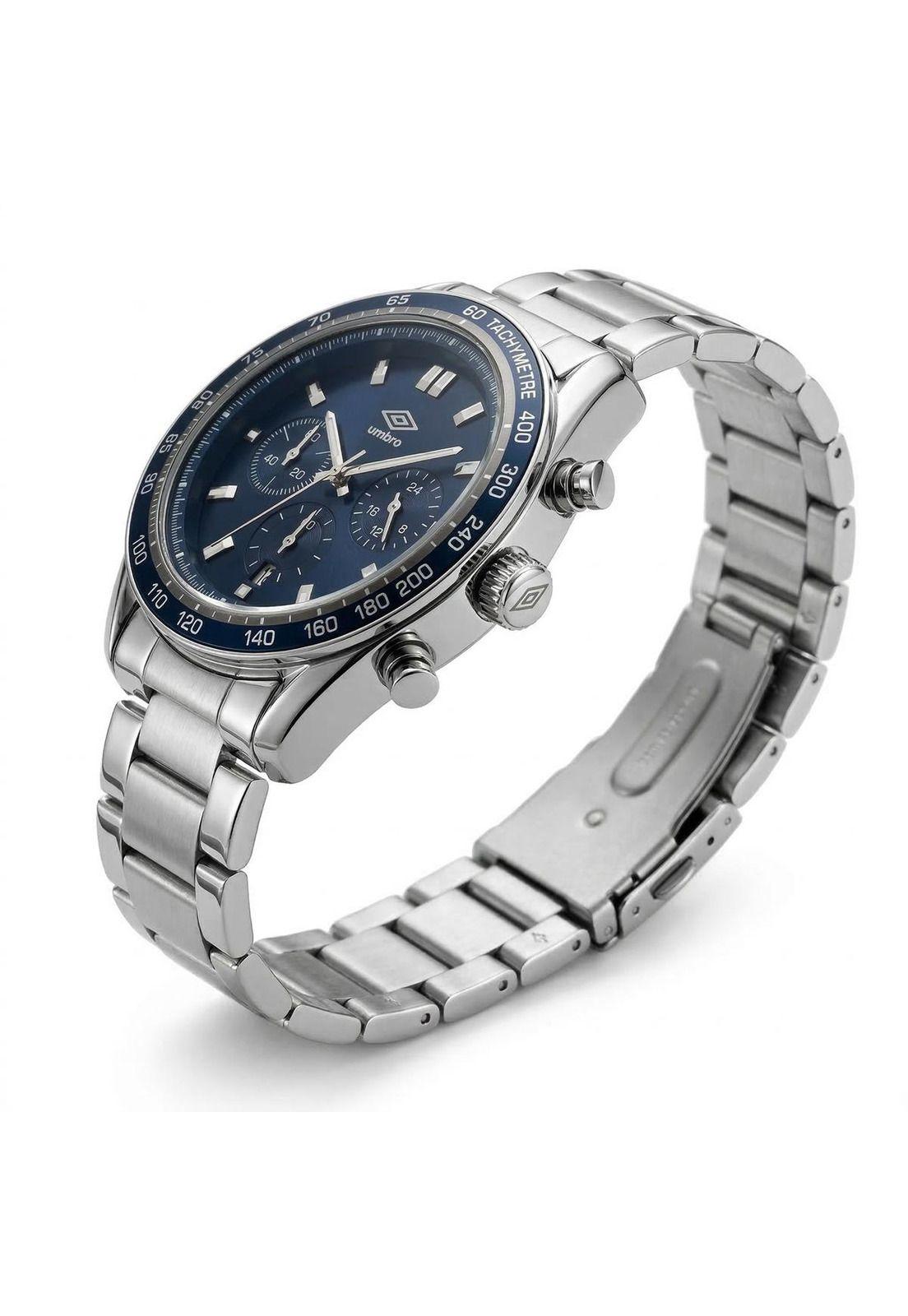 Reloj Análogo Hombre Umbro Plus Plateado UMBP-1500-118-4