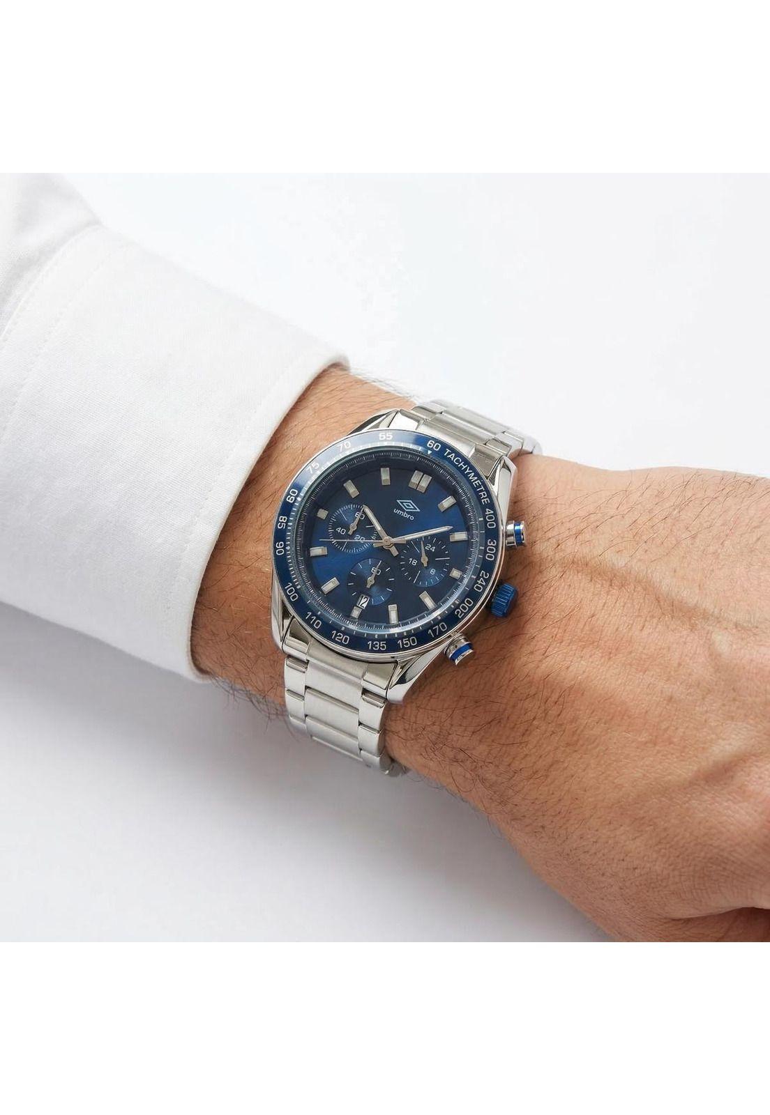 Reloj Análogo Hombre Umbro Plus Plateado UMBP-1500-116-3