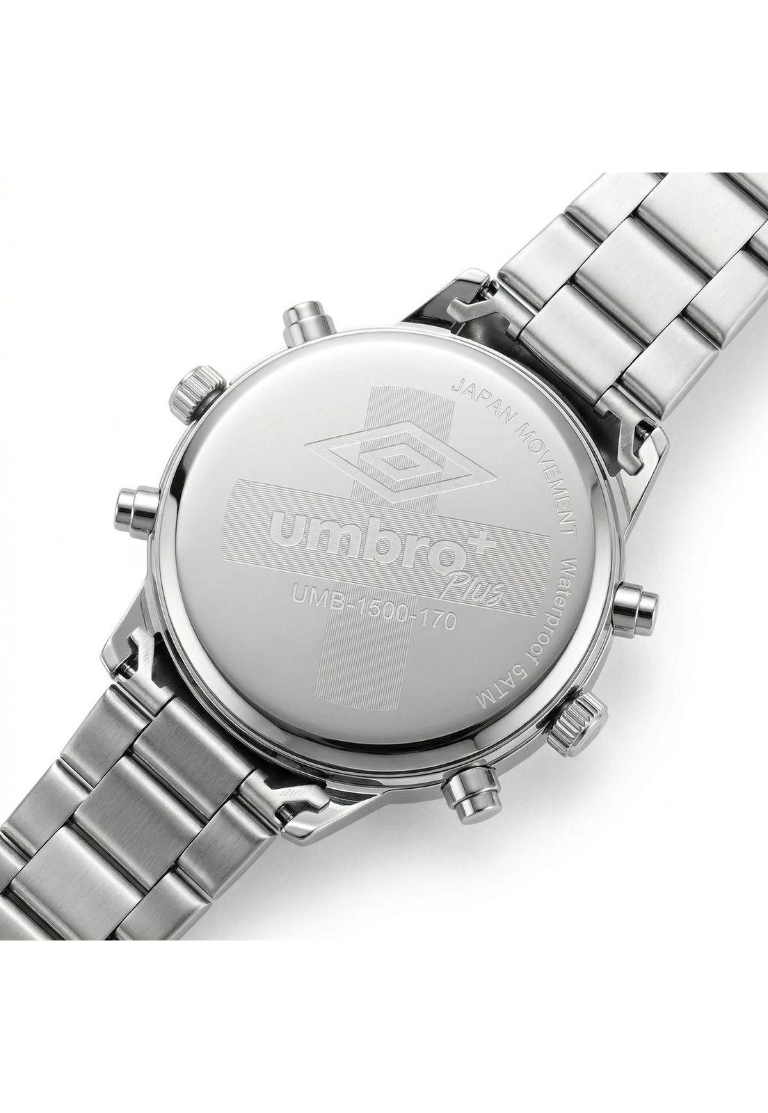 Reloj Análogo Hombre Umbro Plus Plateado UMBP-1500-170-2