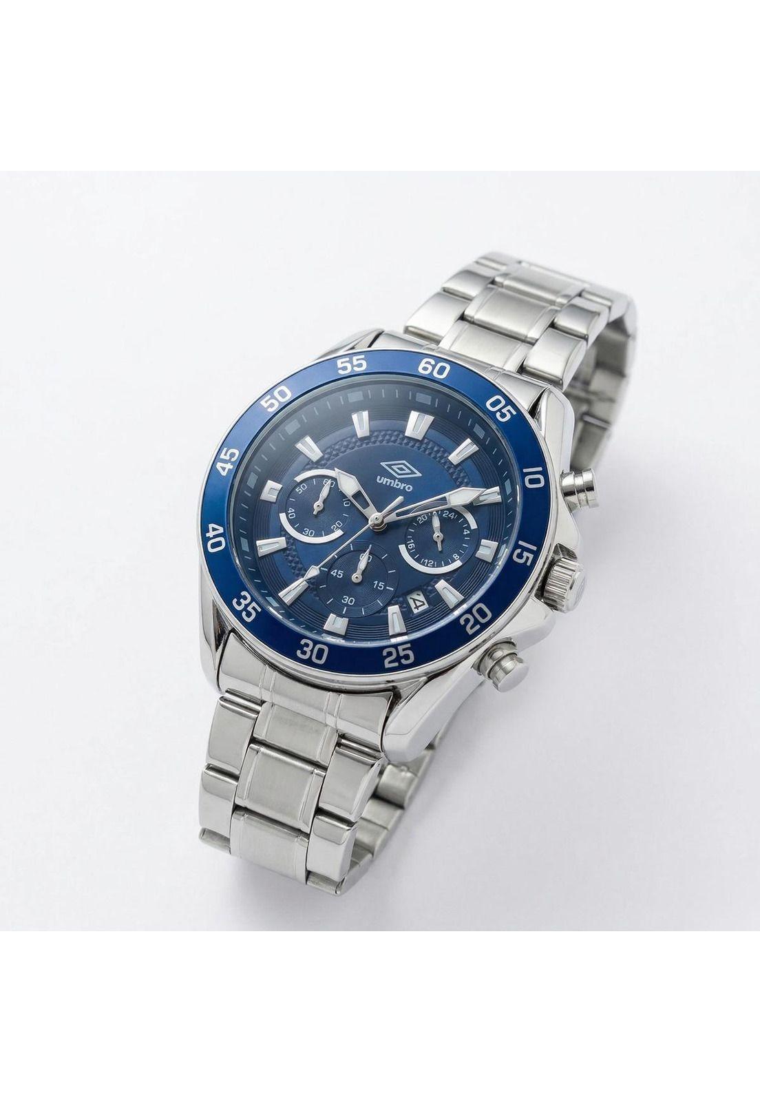 Reloj Análogo Hombre Umbro Plus Plateado UMBP-1500-180-1