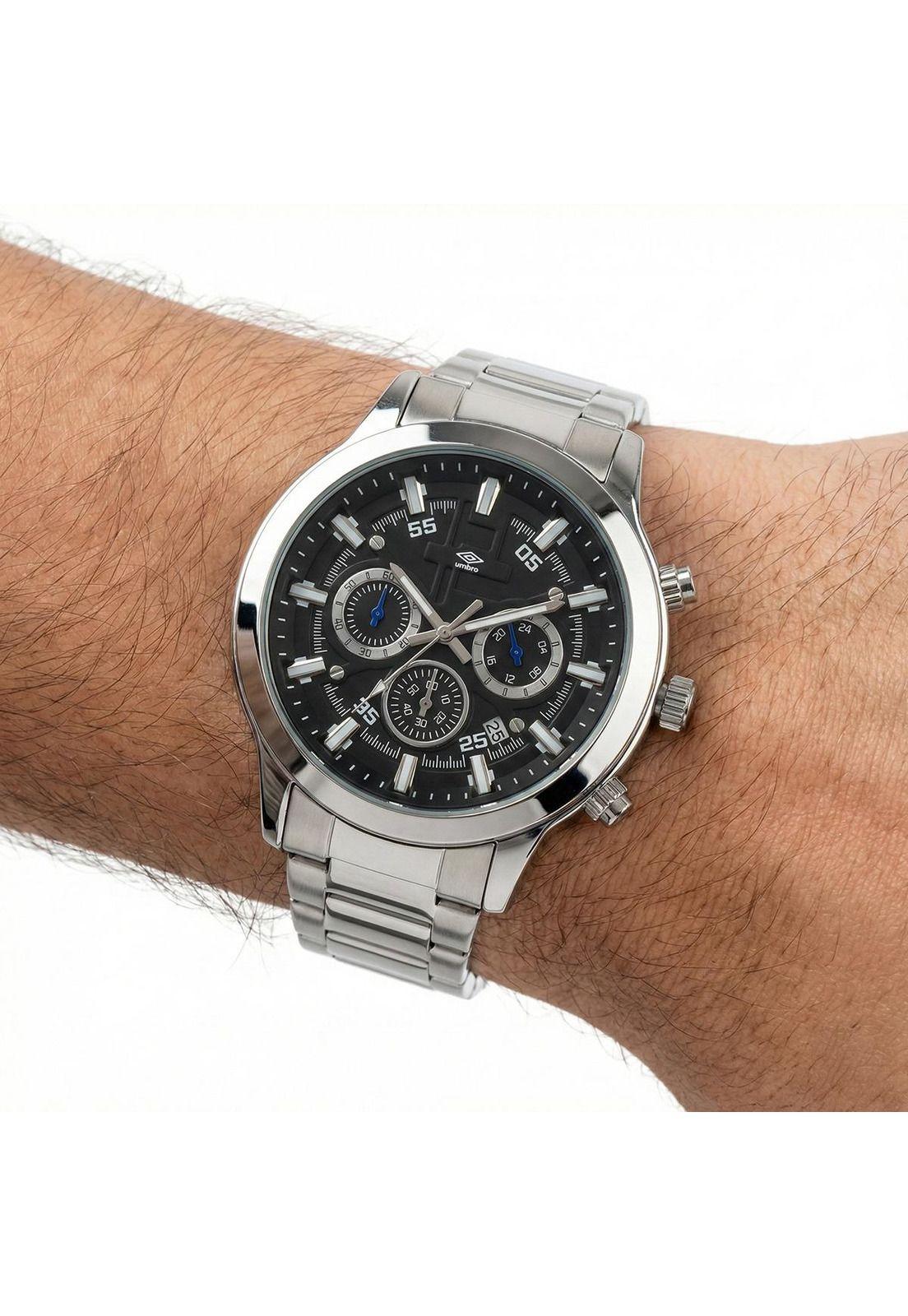 Reloj Análogo Hombre Umbro Plus Plateado UMBP-1500-100-3