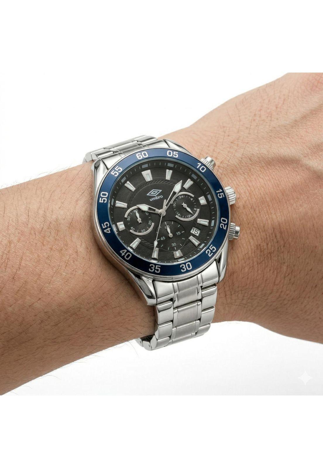 Reloj Análogo Hombre Umbro Plus Plateado UMBP-1500-182-3