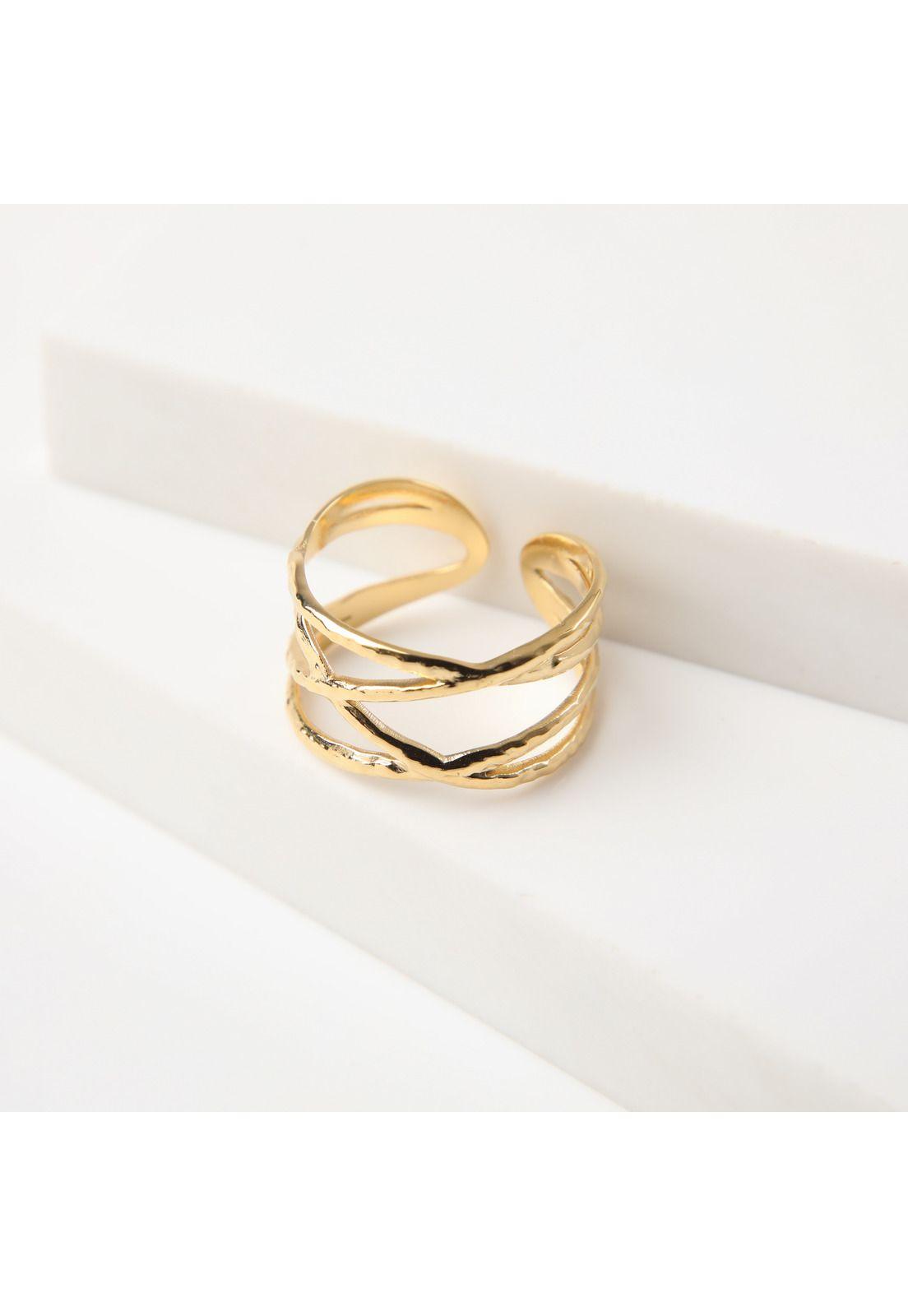Anillo  19v69 Dorado Mujer STR336-2
