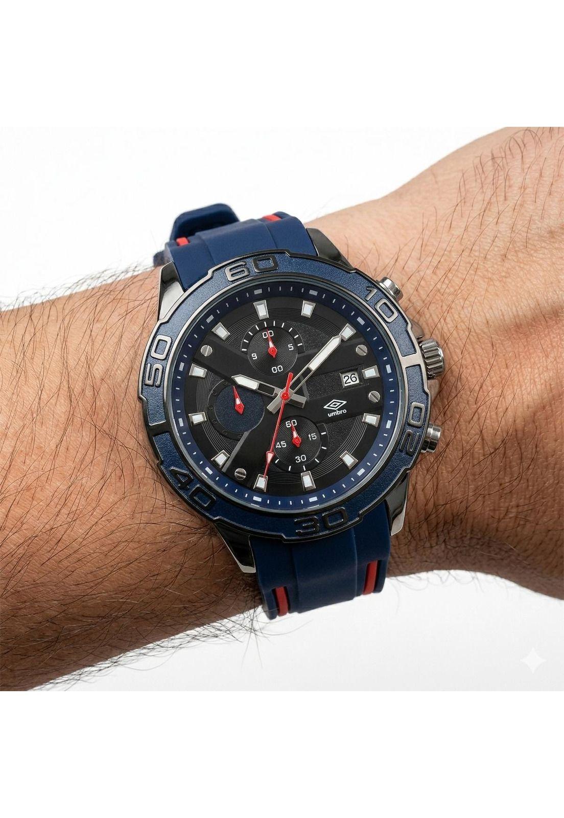 Reloj Análogo Hombre Umbro Plus Azul/Rojo UMBP-1500-106-3