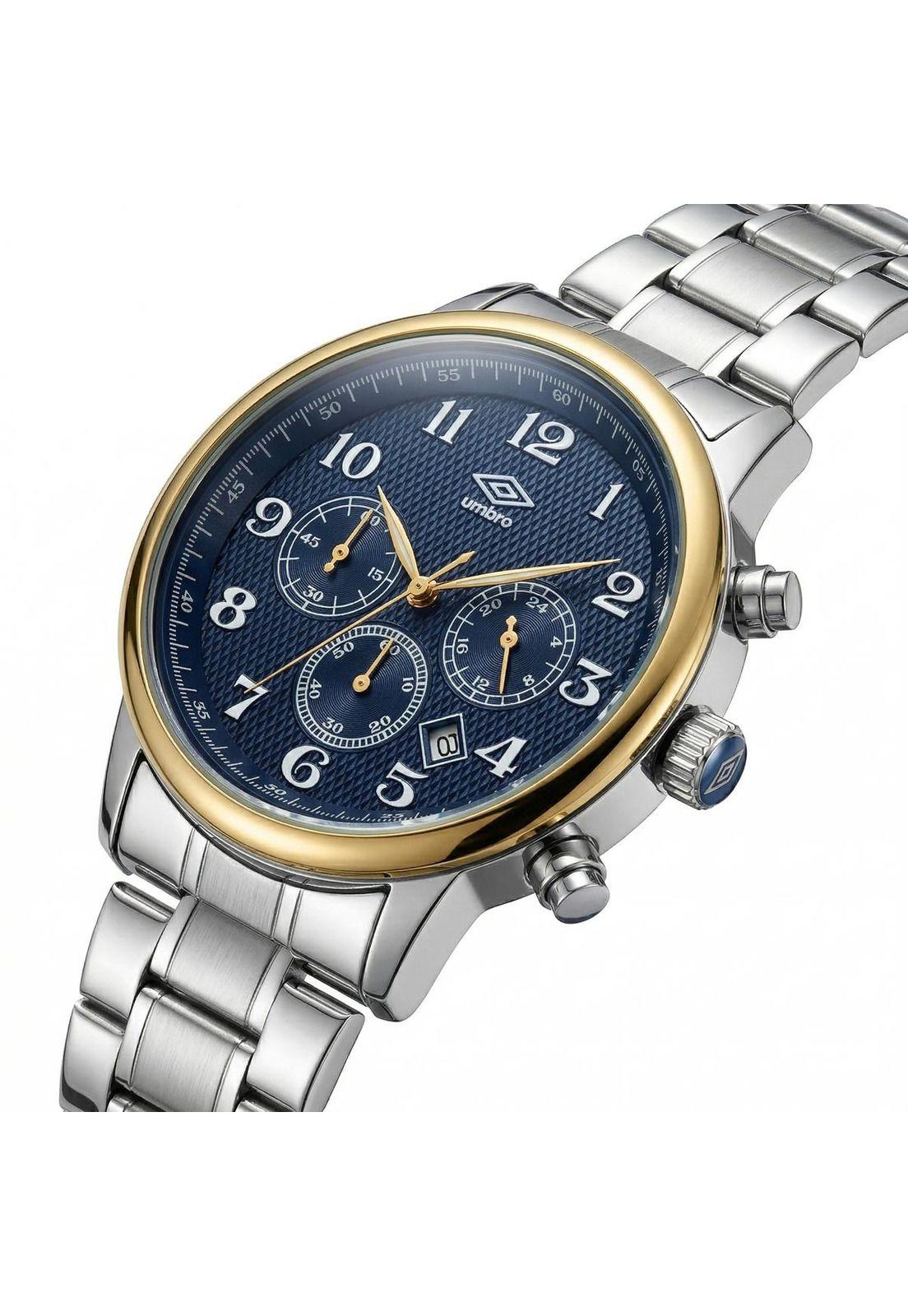 Reloj Análogo Hombre Umbro Plus Plateado UMBP-1500-168-1