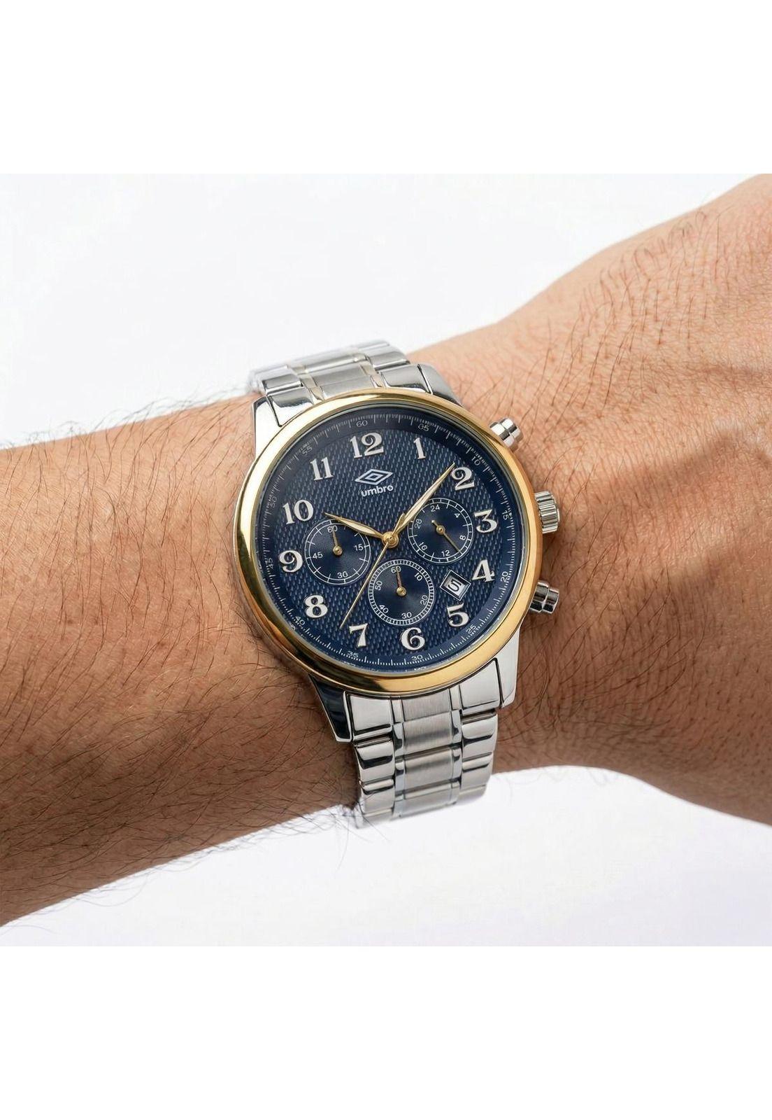 Reloj Análogo Hombre Umbro Plus Plateado UMBP-1500-168-2