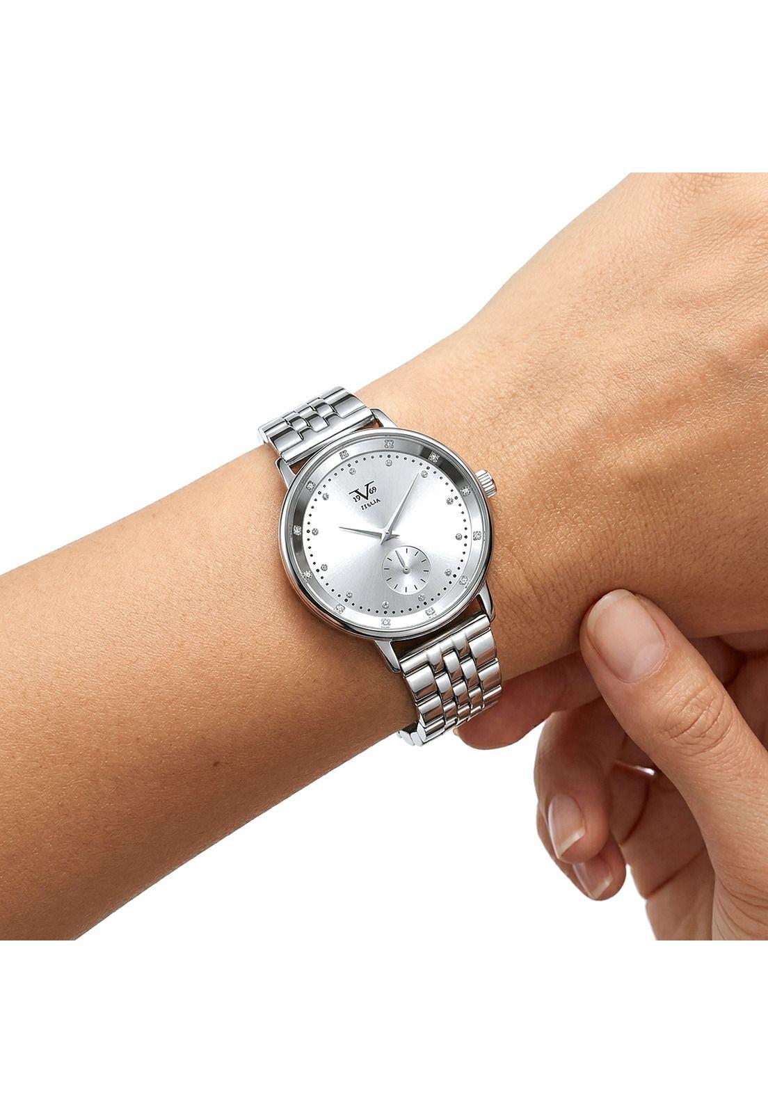 Reloj Análogo Mujer 19V69 Italia Plateado -91-3