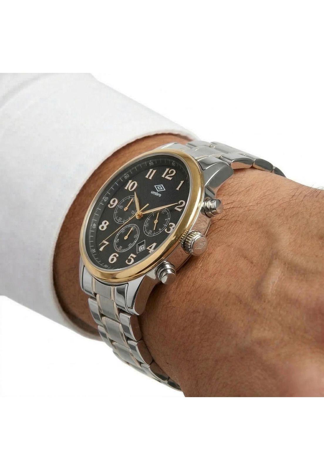 Reloj Análogo Hombre Umbro Plus Plateado UMBP-1500-167-3