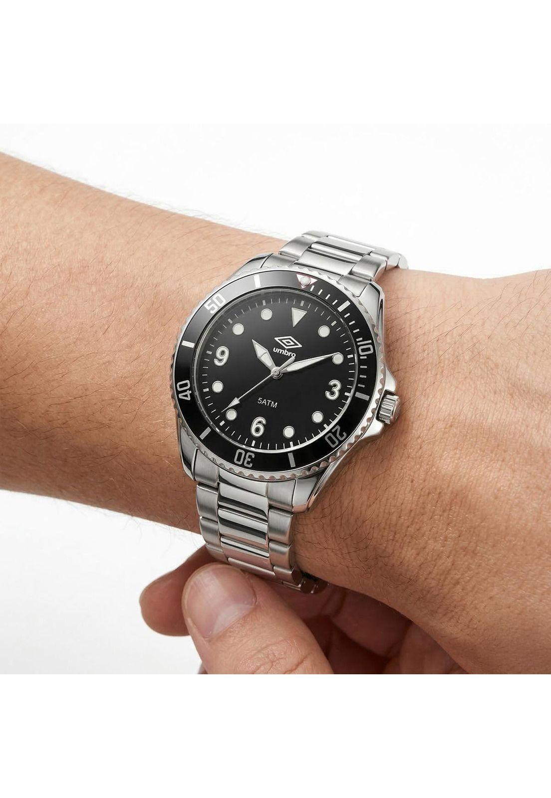 Reloj Análogo Hombre Umbro Plus Plateado UMBP-1500-153-4