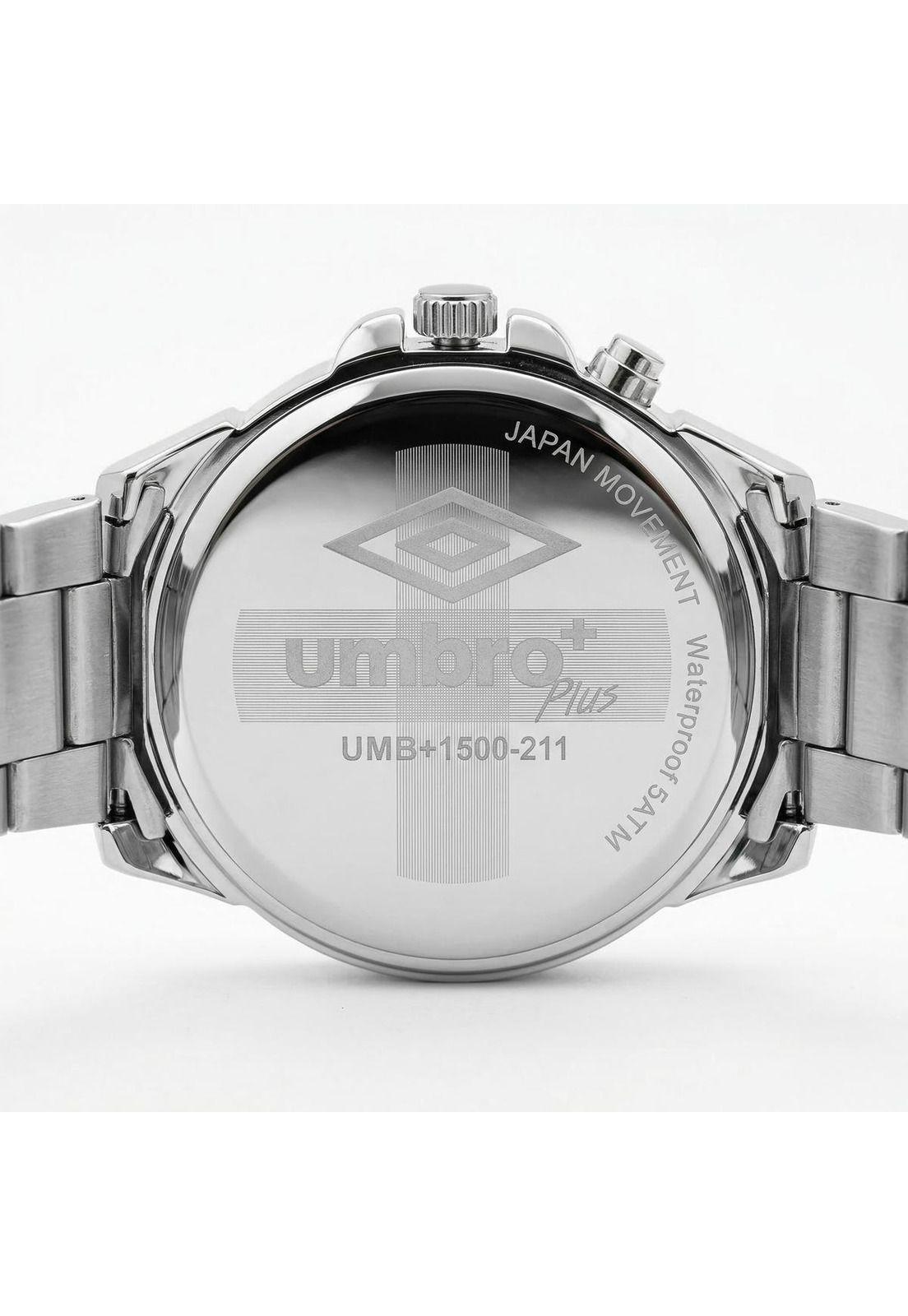 Reloj Análogo Hombre Umbro Plus Plateado UMBP-1500-211-2