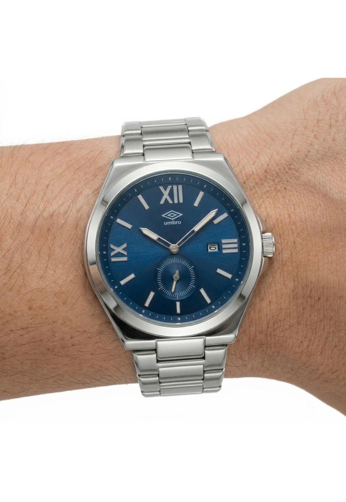 Reloj Análogo Hombre Umbro Plus Plateado UMBP-1500-211-4