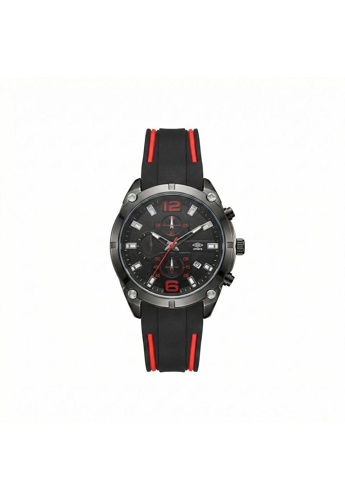 Reloj Análogo Hombre Umbro Plus Negro/Rojo UMBP-1500-90-2
