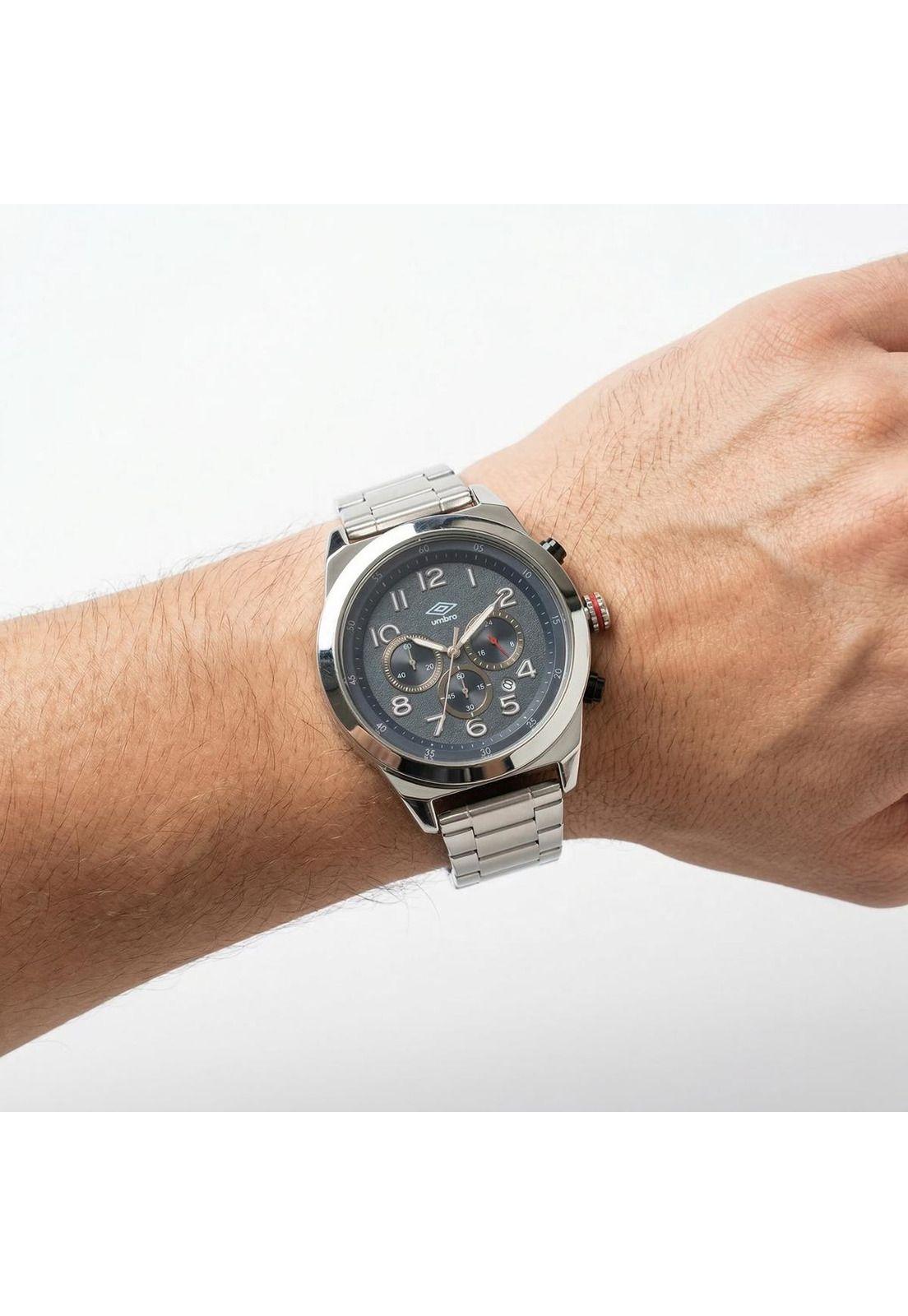 Reloj Análogo Hombre Umbro Plus Plateado UMBP-1500-124-2
