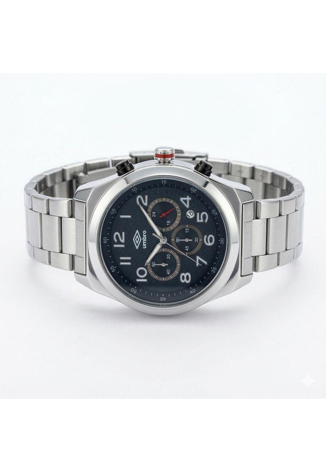 Reloj Análogo Hombre Umbro Plus Plateado UMBP-1500-124-3
