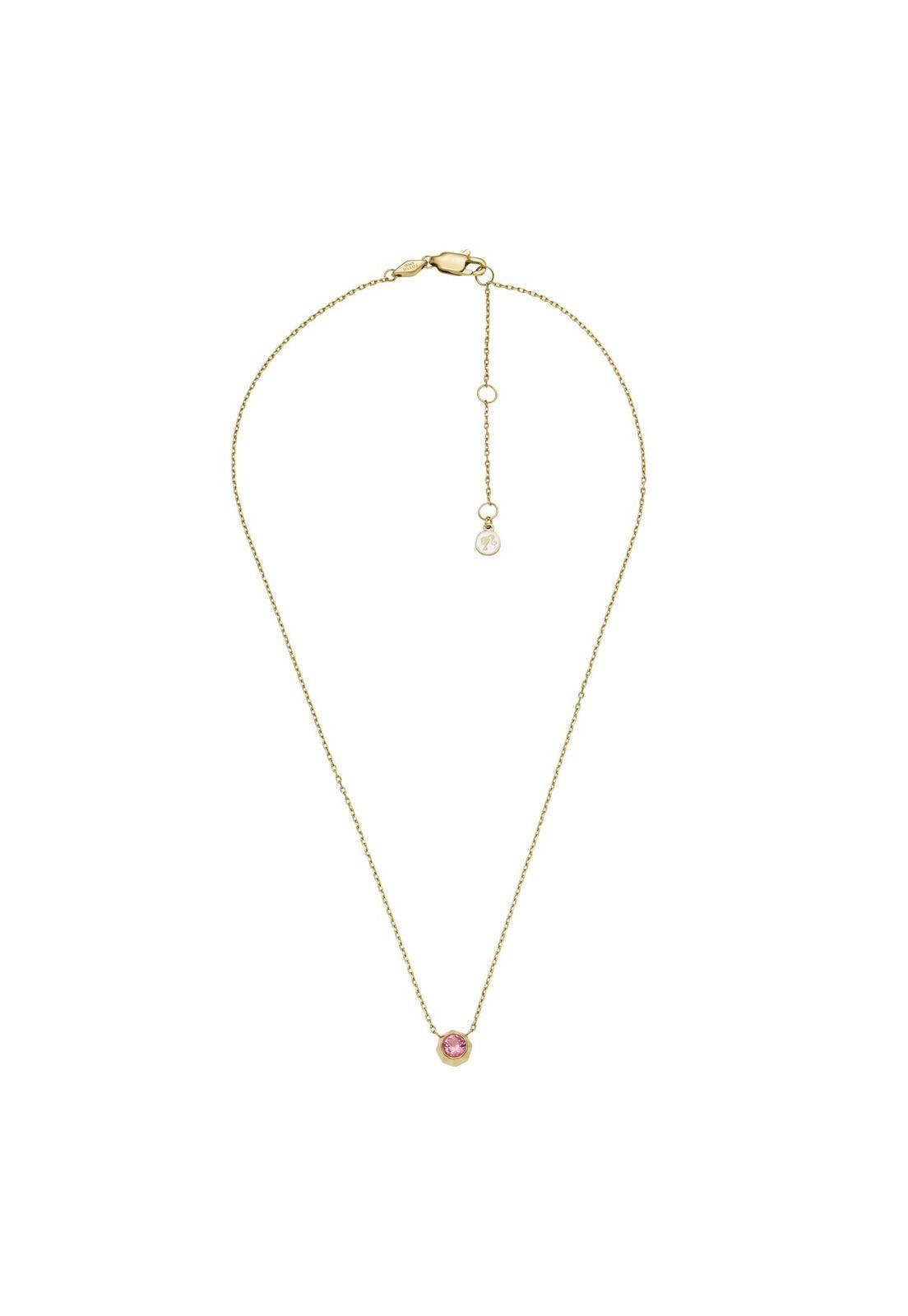 Collar Fossil Rosado Mujer-1