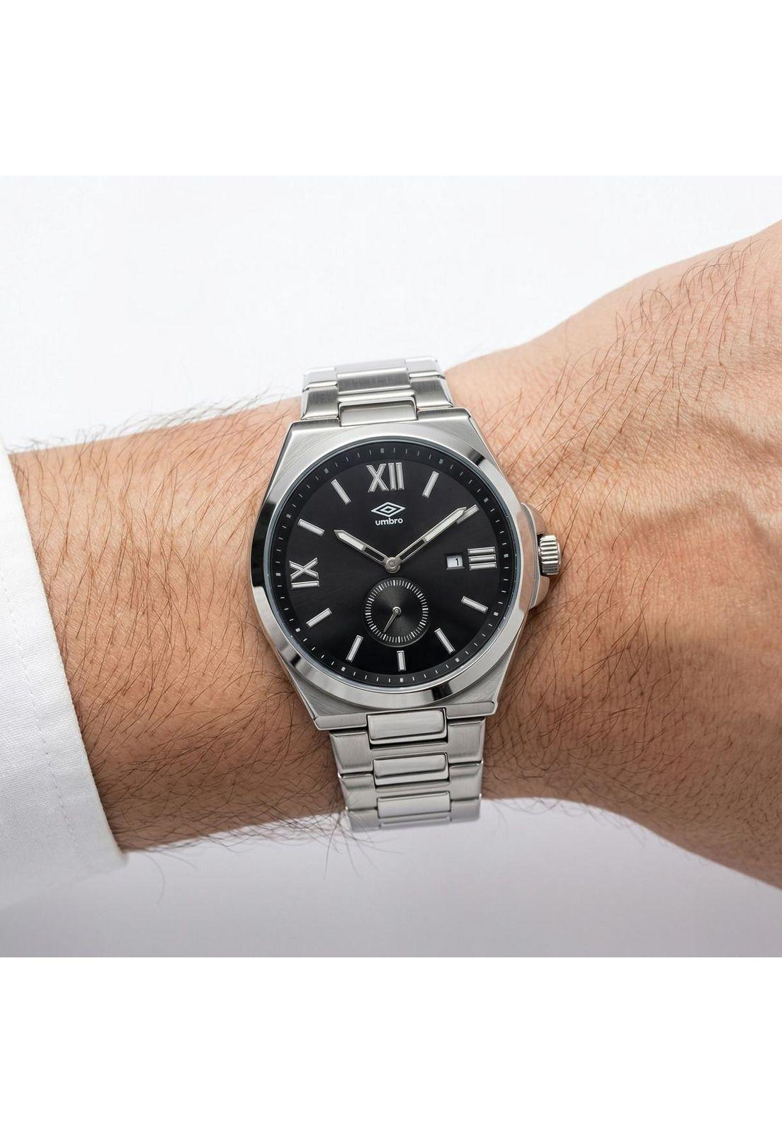 Reloj Análogo Hombre Umbro Plus Plateado UMBP-1500-210-3
