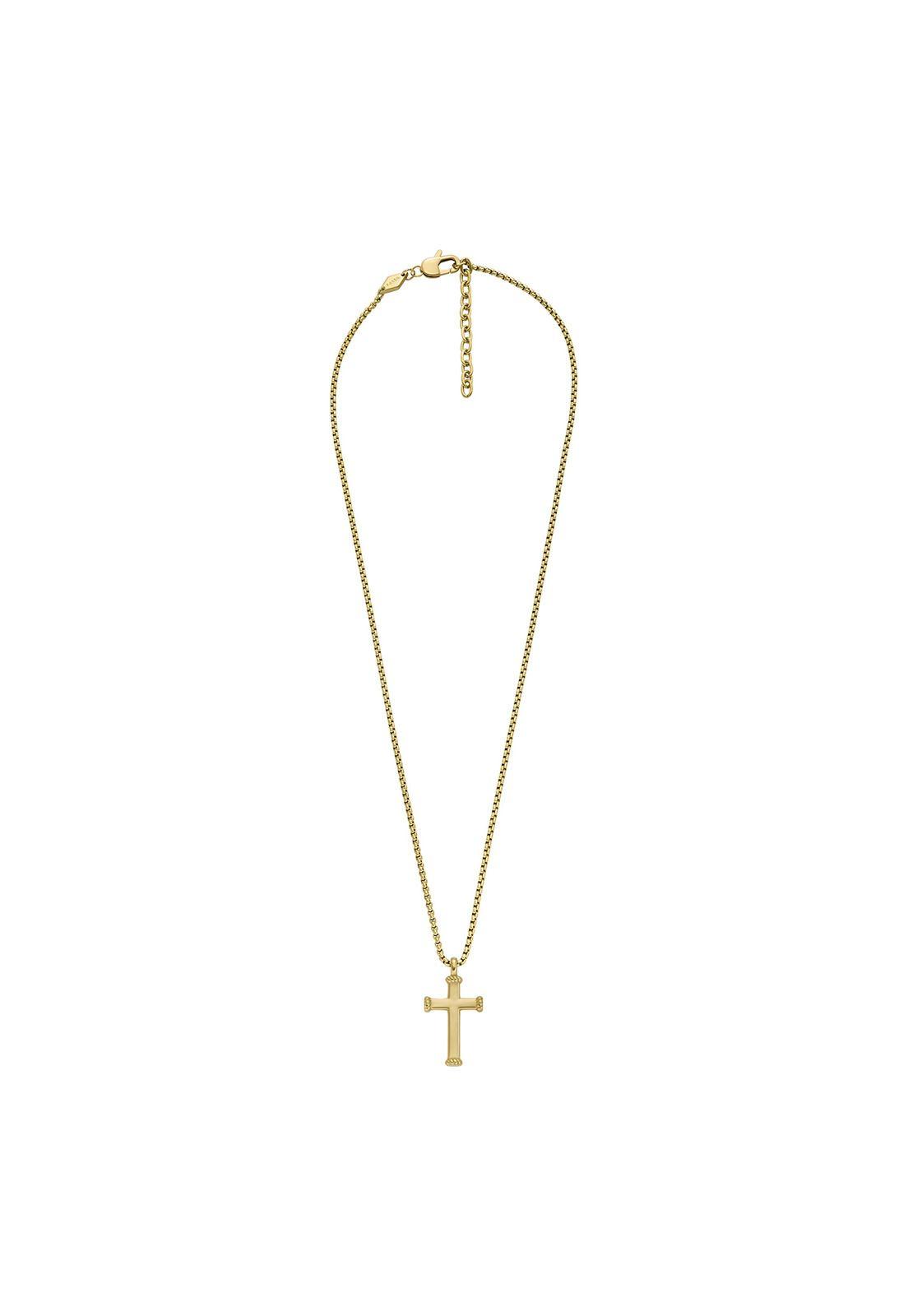 Collar Fossil  JF04701710 Dorado Hombre-0