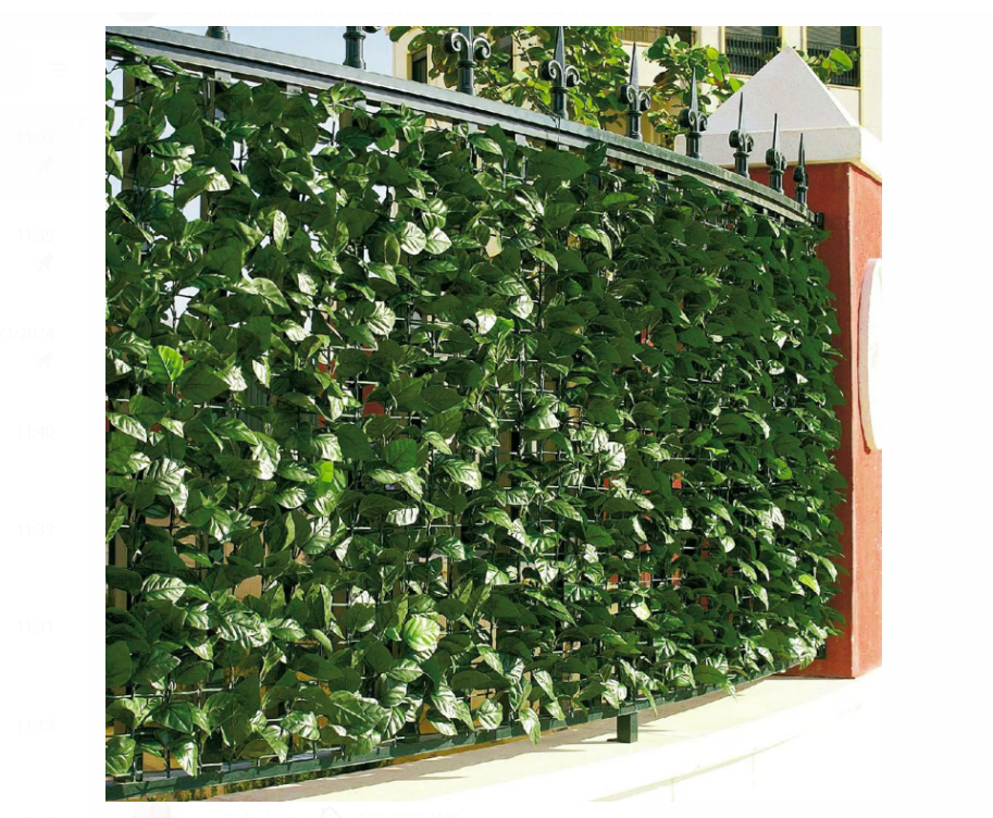 Jardín Vertical Artificial con Malla de Sauce UV- 1x3 m-3
