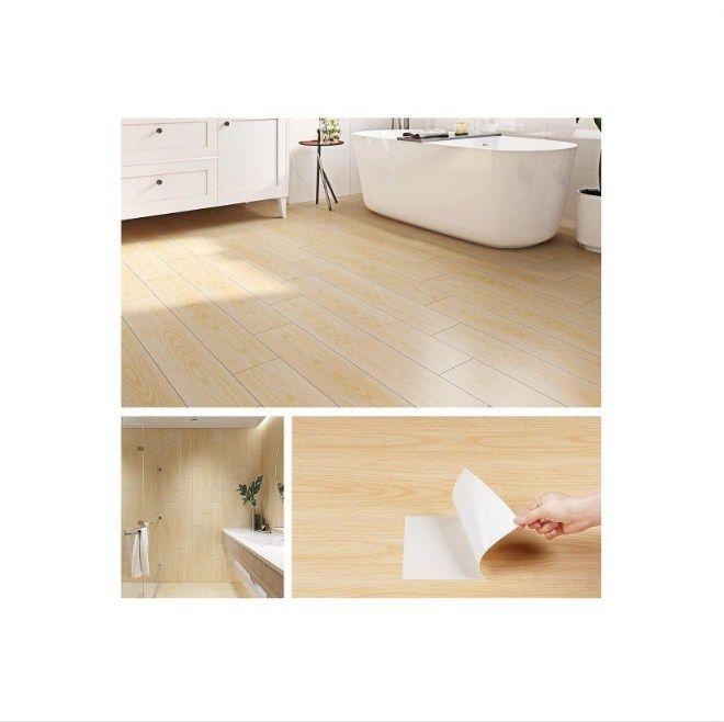 Piso Vinílico Autoadhesivo 5m2 Caja 36 Piezas Antideslizante ASPECTO EGO Beige-3