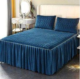Funda de colchón Impermeable para Cama de 2.5 Plazas + Fundas y Faldón Ajustable-1