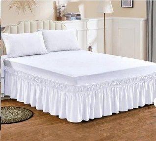 Funda de colchón Impermeable para Cama de 2.5 Plazas + Fundas y Faldón Ajustable-0
