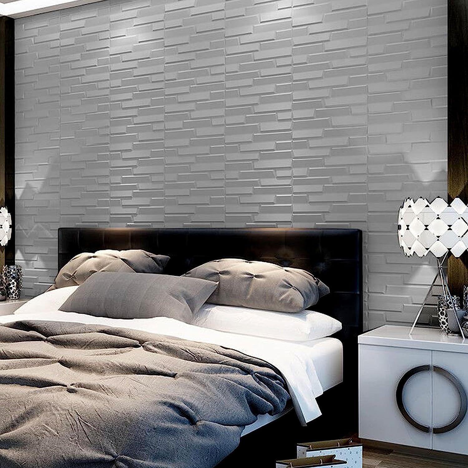 10 paneles de pared 3D Lamina Papel Mural Autoadhesivo -7