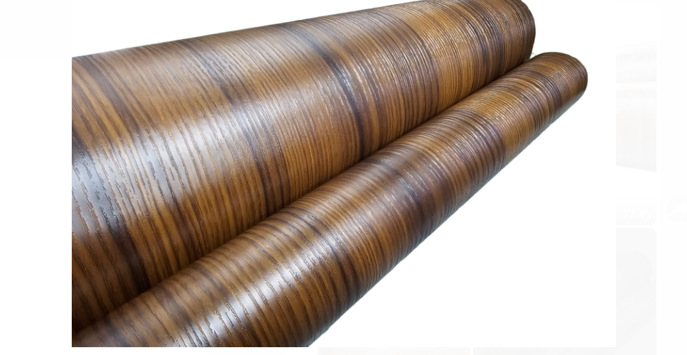 Papel Mural Texturizado Autoadhesivo Rollo 10mt X 60cm Madera Oscura-3