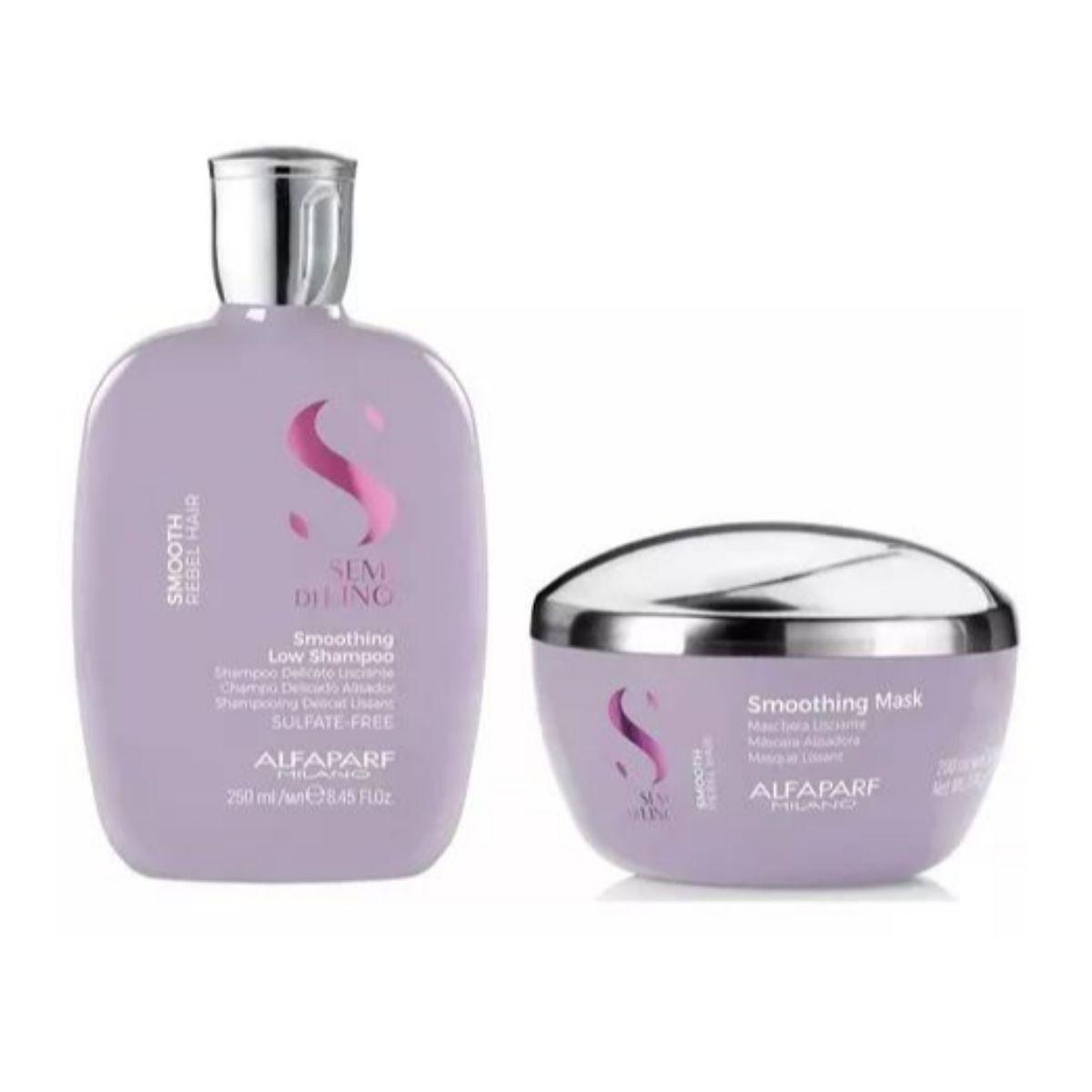 Set Shampoo Y Máscara Smoothing Semi Di Lino Alfaparf-0