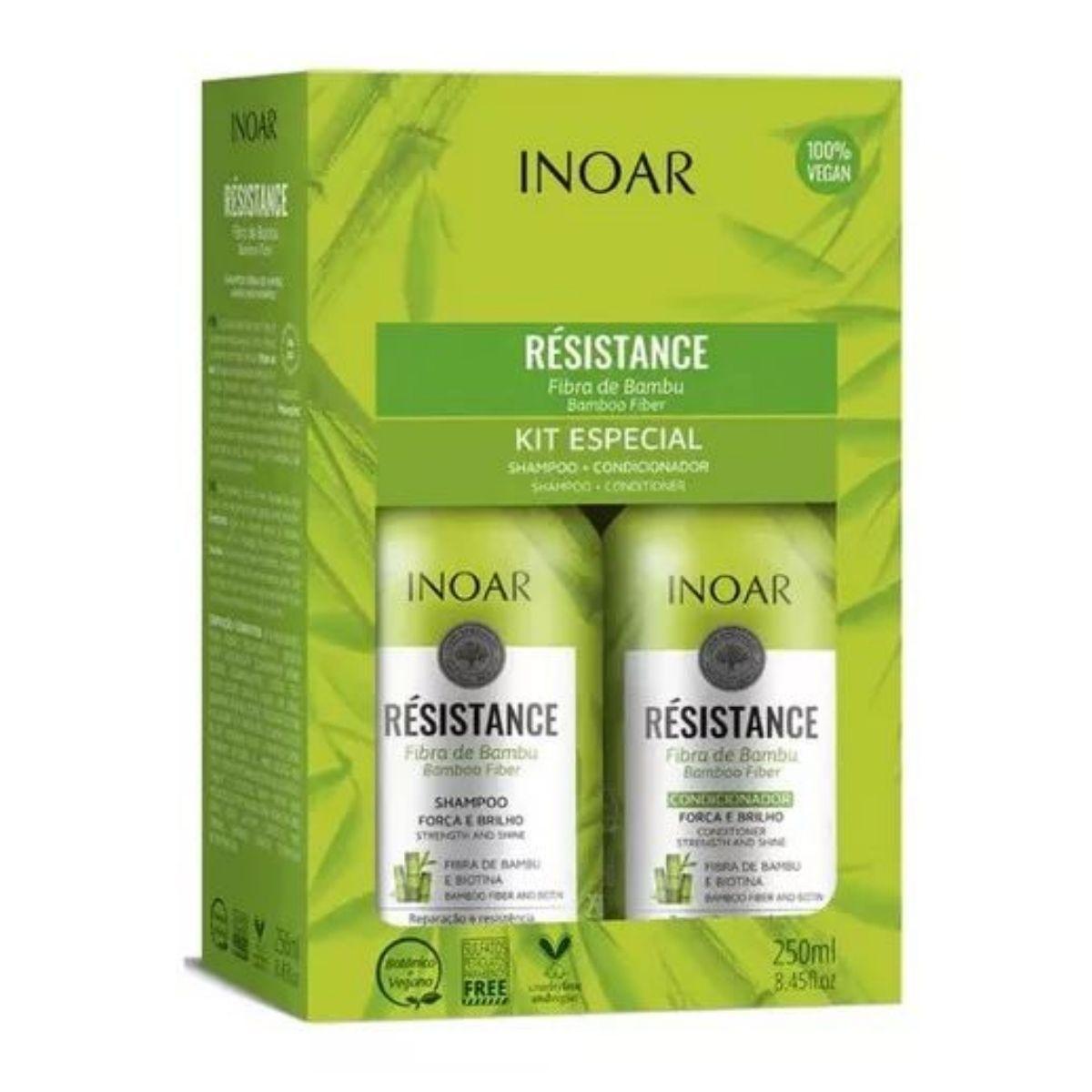 Kit Duo Shampoo Y Acondicionador Resistance Fibra De Bambu 250ml-0