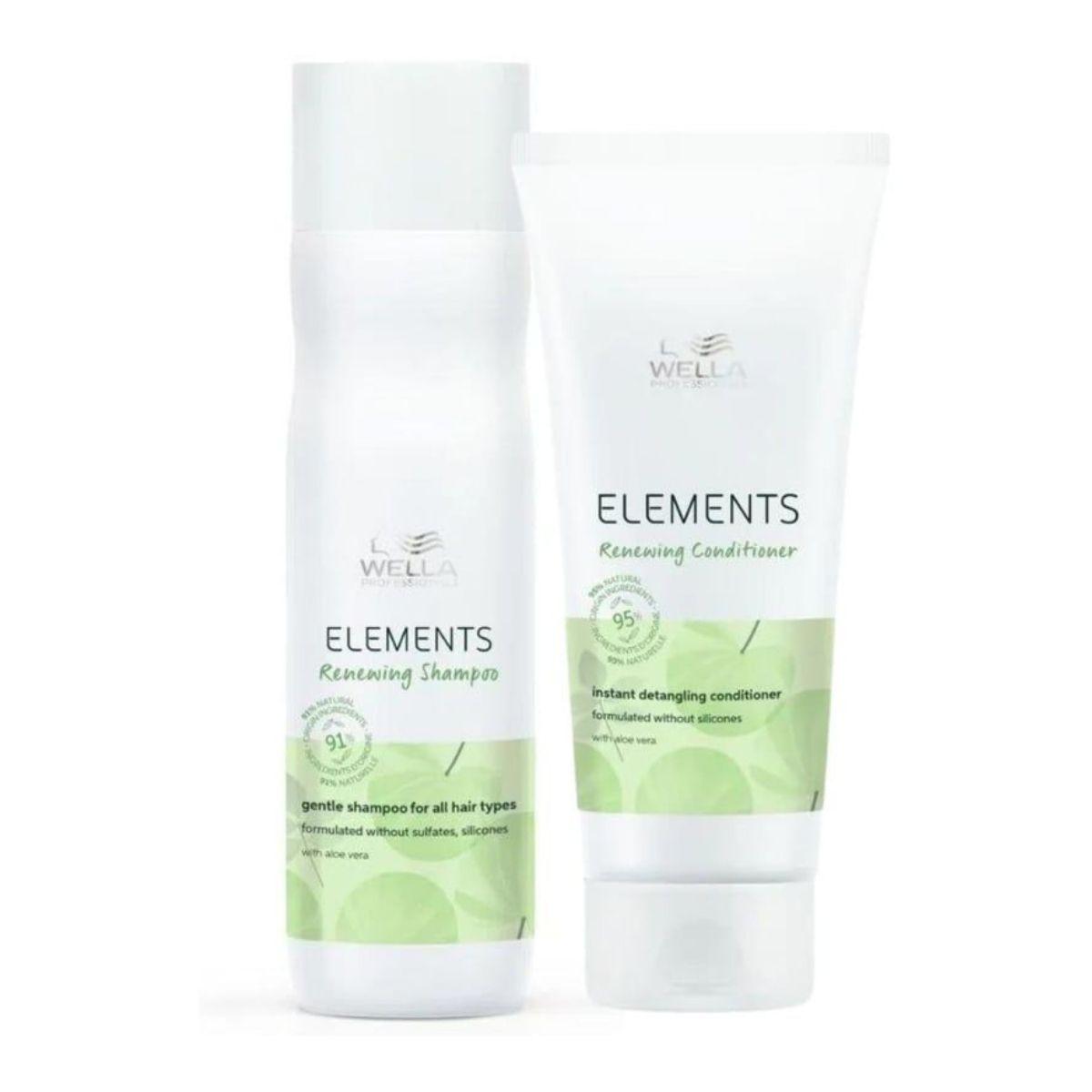 Combo Wella Elements Shampoo 250ml + Acondiconador 200ml-1