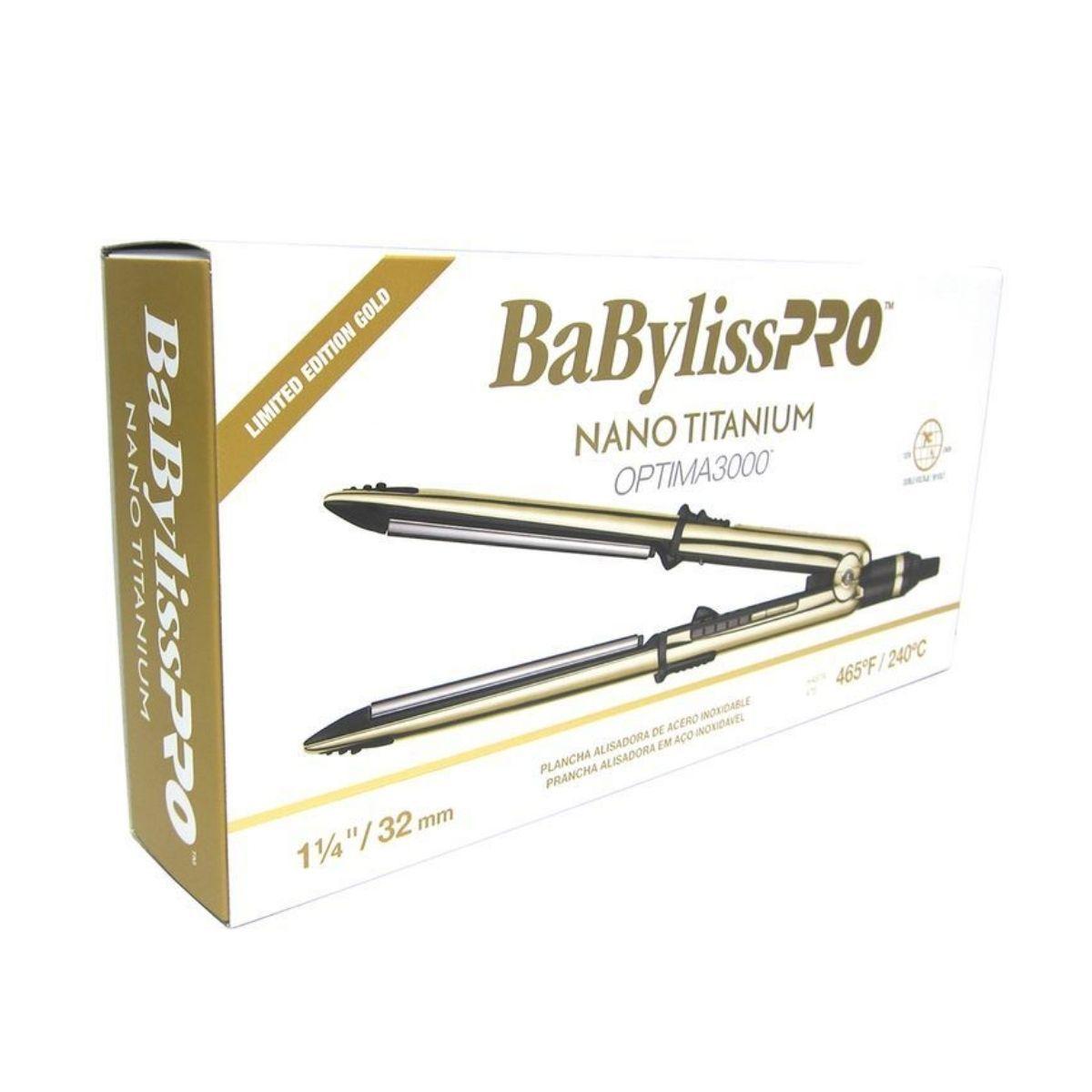 Plancha Babyliss Nano Titanium Optima Gold 3000-1