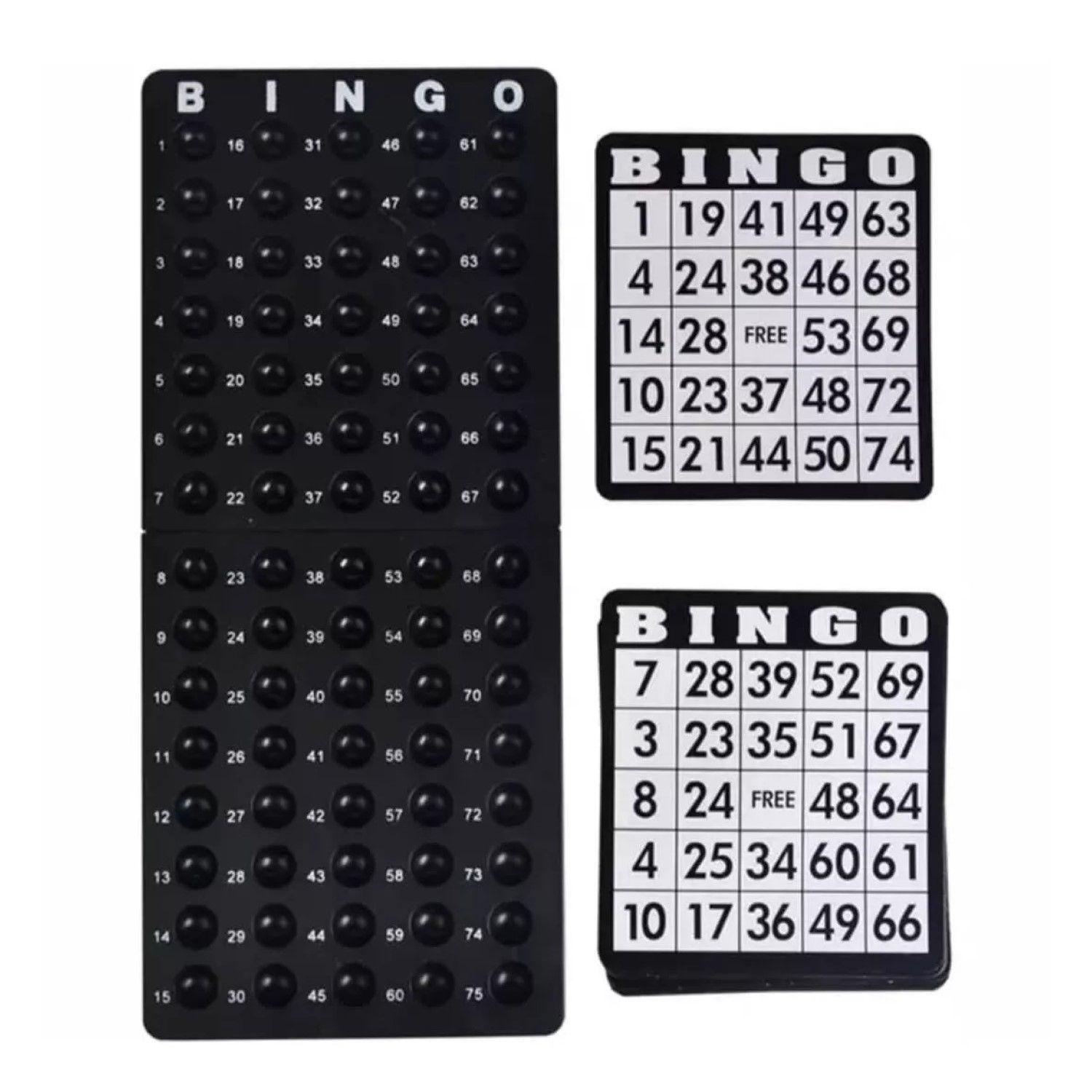 Juego de Bingo Profesional con Tómbola Metálica 56628-1
