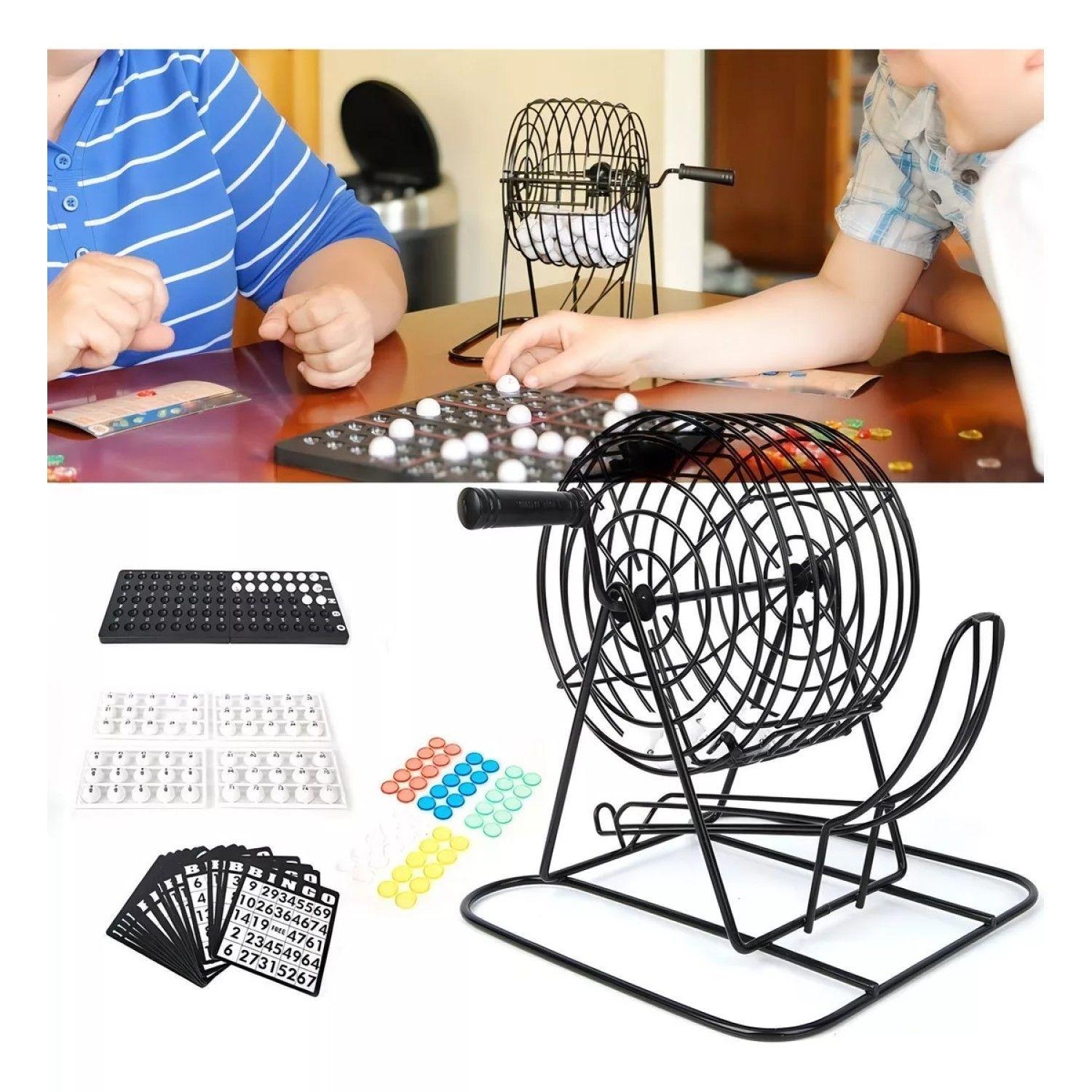 Juego de Bingo Profesional con Tómbola Metálica 56628-4