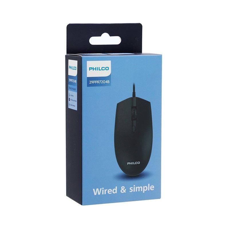 Mouse Óptico Philco Alámbrico Usb 7204B-3