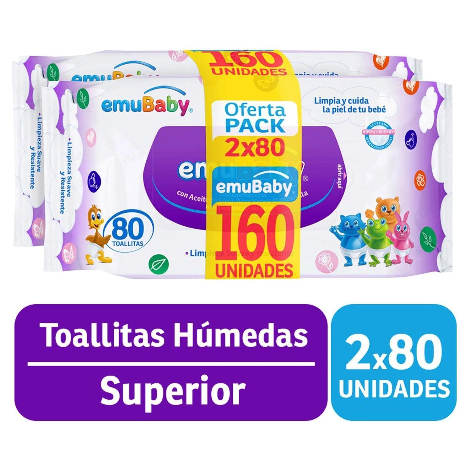 Toallitas Húmedas Emuwipes Superior 2x80 Un-0