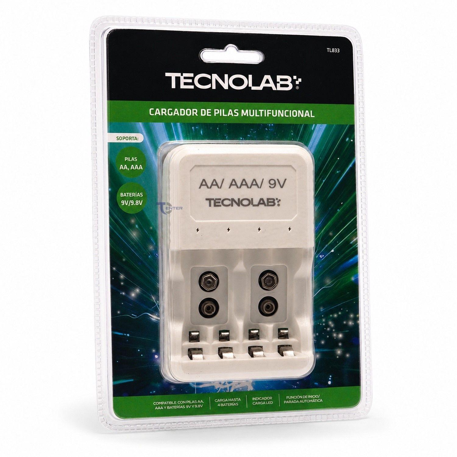 Cargador Pilas Tecnolab TL833 AA AAA 9V-6