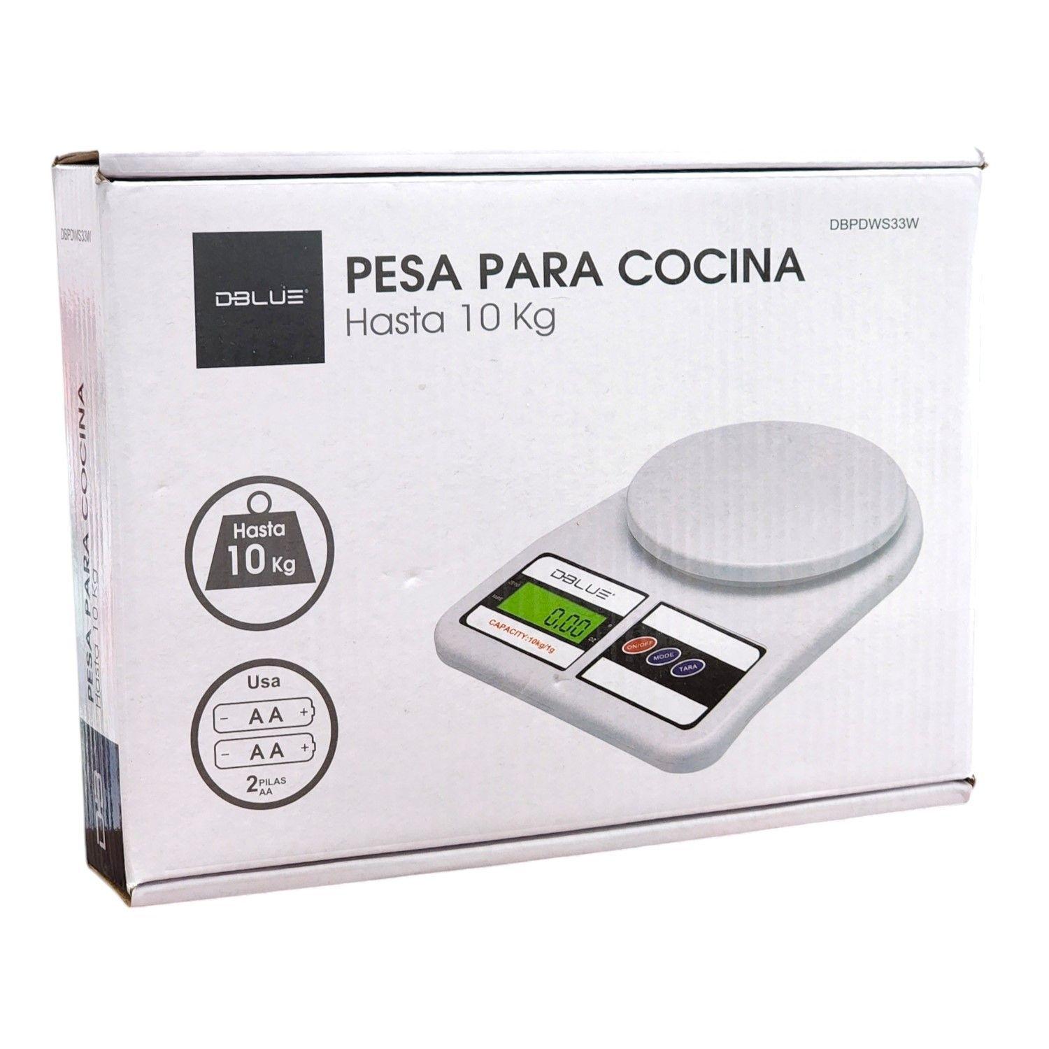 Balanza Pesa para Cocina Digital Dblue 10kg DBPDWS33W-4