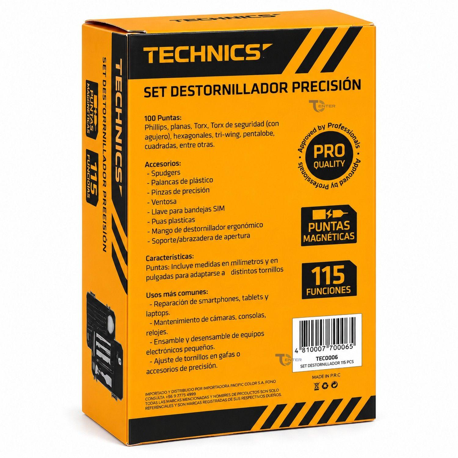 Set Destornillador Precisión Technics TEC0006 115 Funciones-6