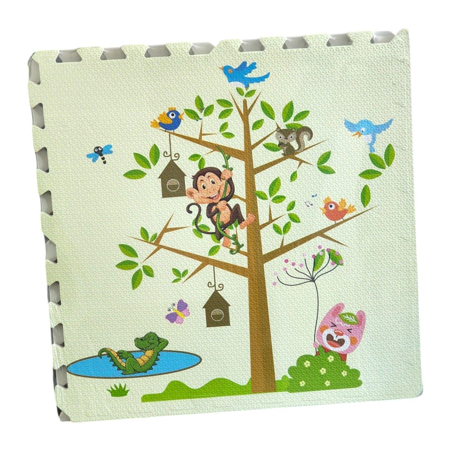 Pack 4 Piso Alfombras Goma Eva 60x60 Diseño Animales 50539-2