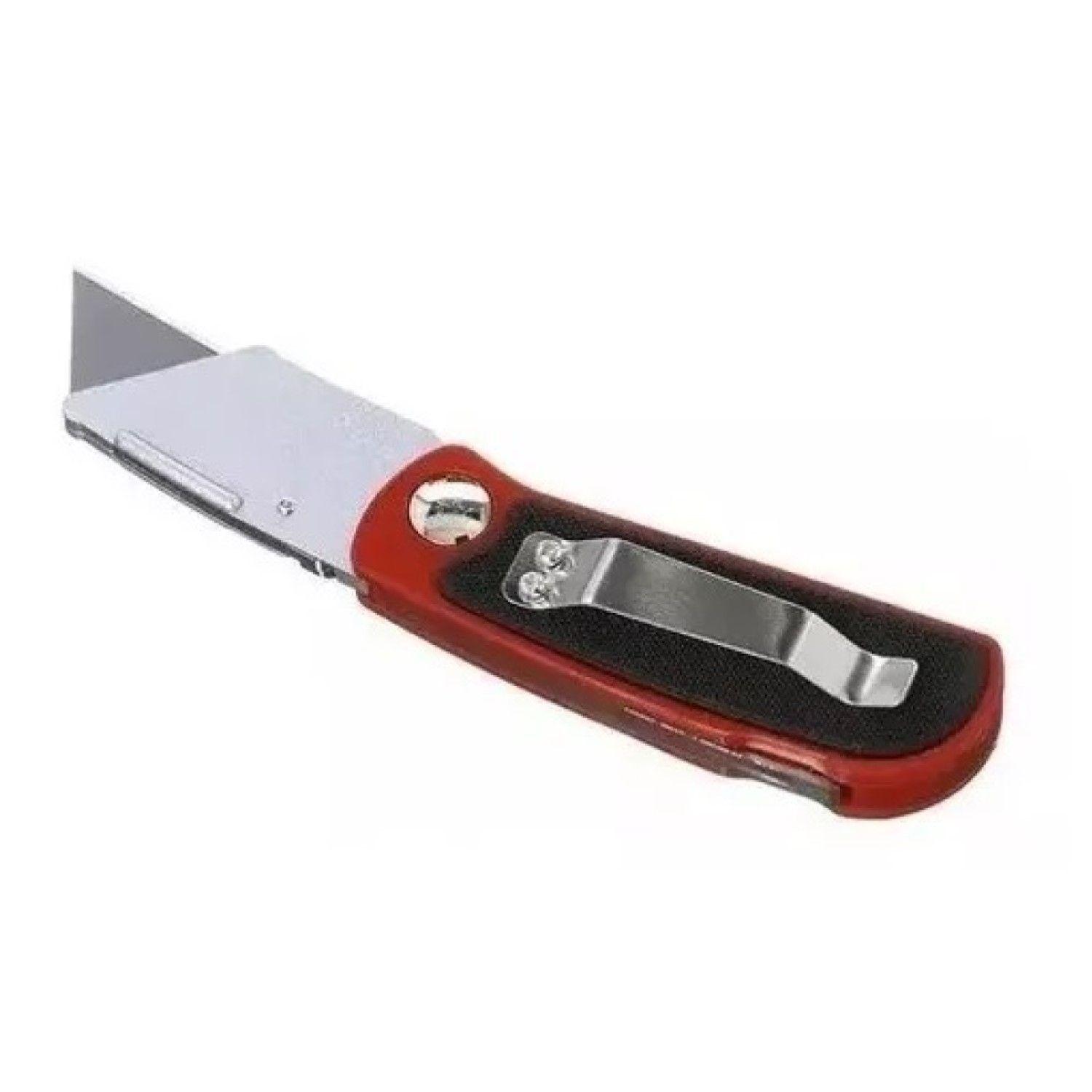 Corta Cartón Cutter Plegable con 6 Hojas de Repuesto 00092-5
