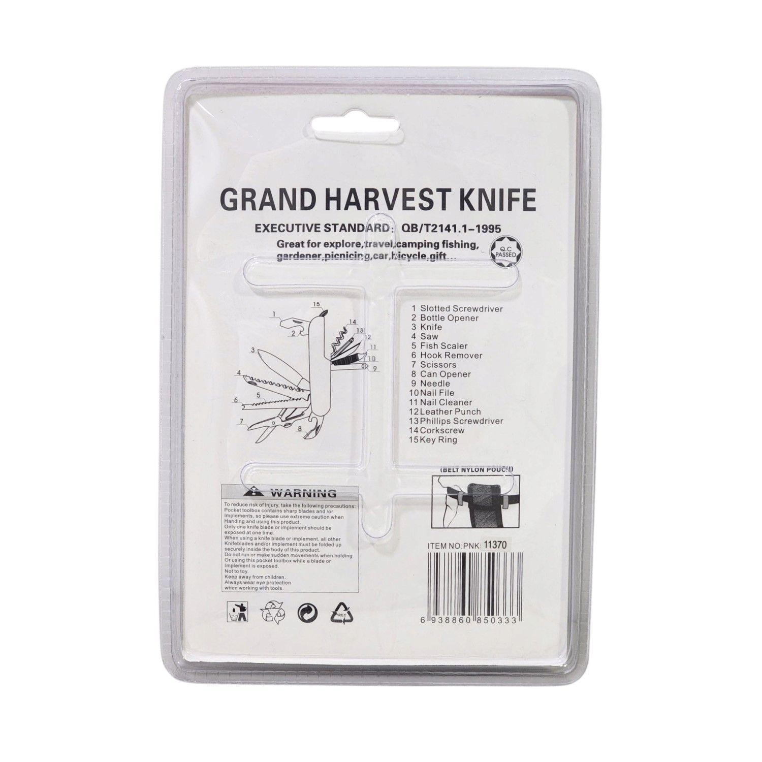 Navaja Multiuso Grand Harvest 15 Funciones 11370 Azul-1