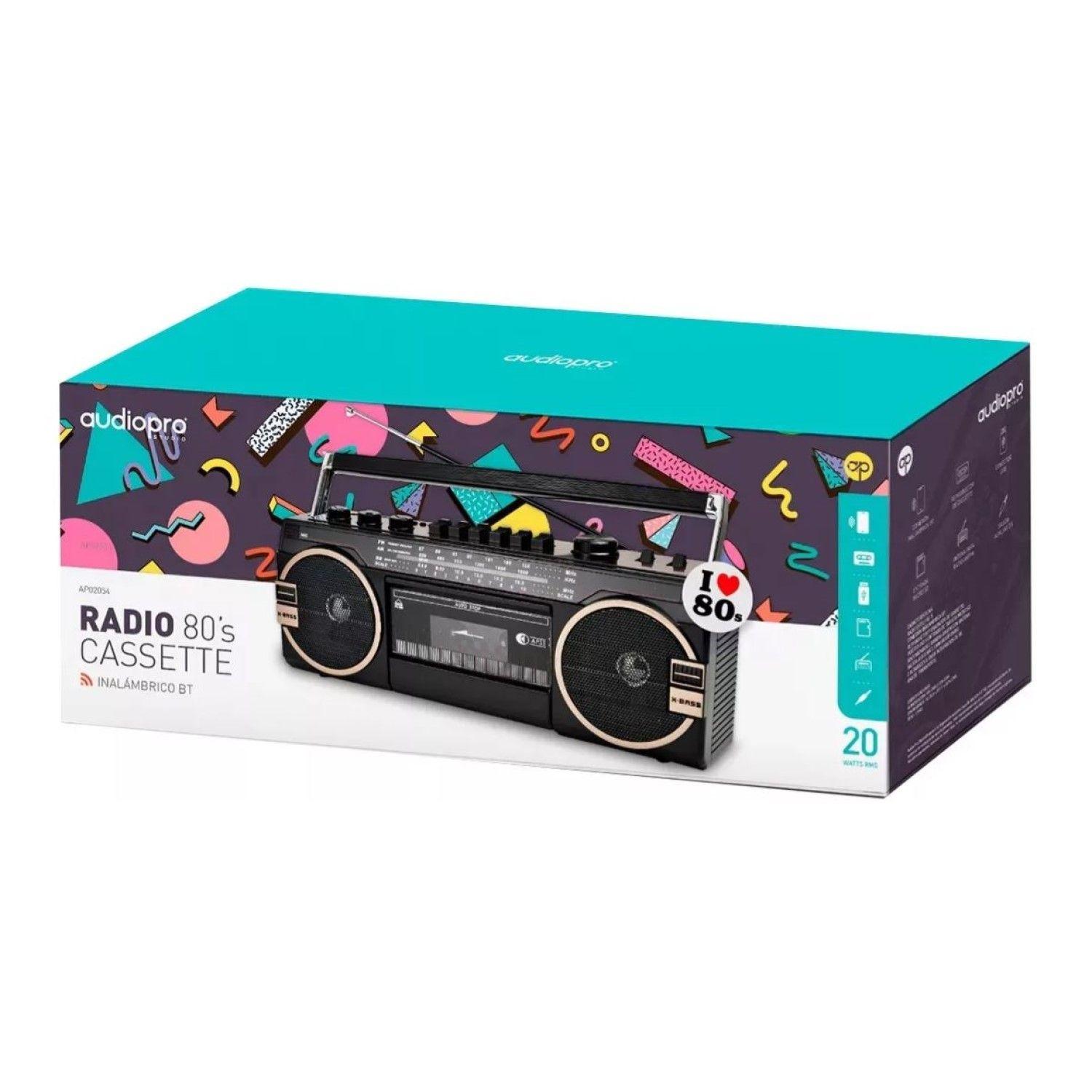 Radio Cassette 80s USB inalámbrico BT AP02054 Audio Pro-2