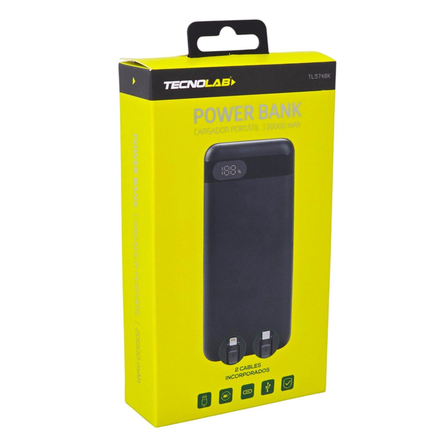 Batería Portátil Powerbank 20.000 Tecnolab TL547BK-6